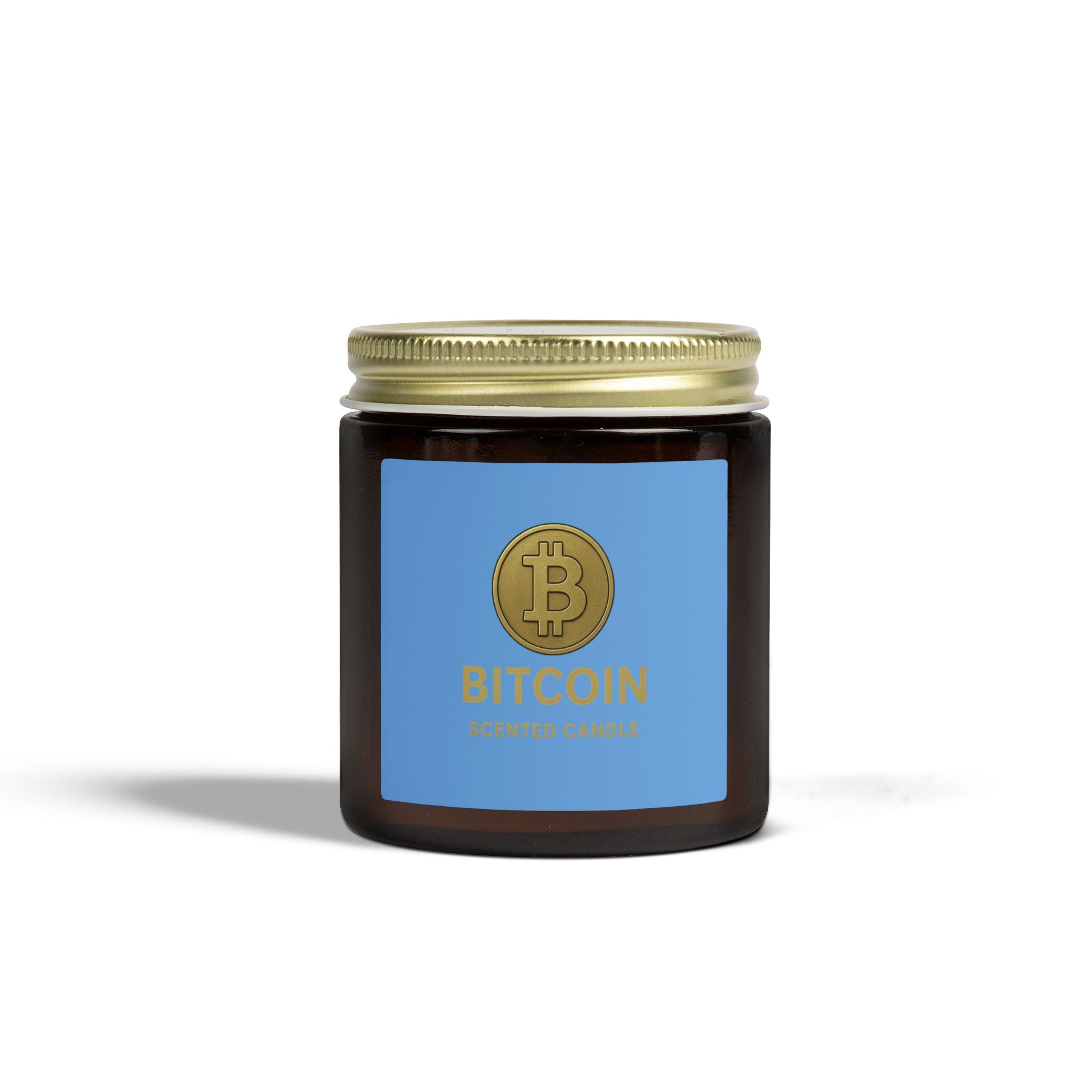 Bitcoin Logo Kokos-Aprikosen-Wachskerze 113 g & 255 g Größen 8 Düfte erhältlich