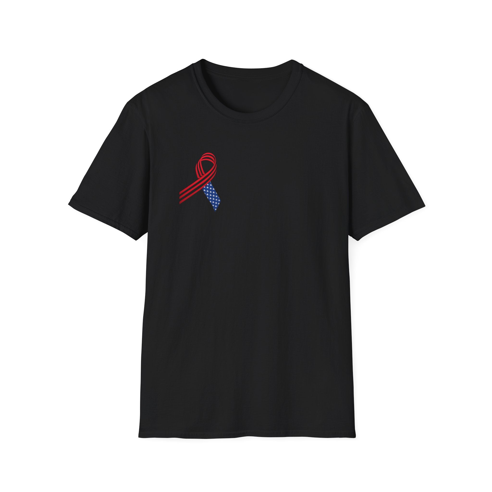Patriotische Schleife T-Shirt Rot Weiß Blau USA Veteranen Gedenk-Shirt Minimalistisches Patriotisches T-Shirt 5 Farben 100% Baumwolle