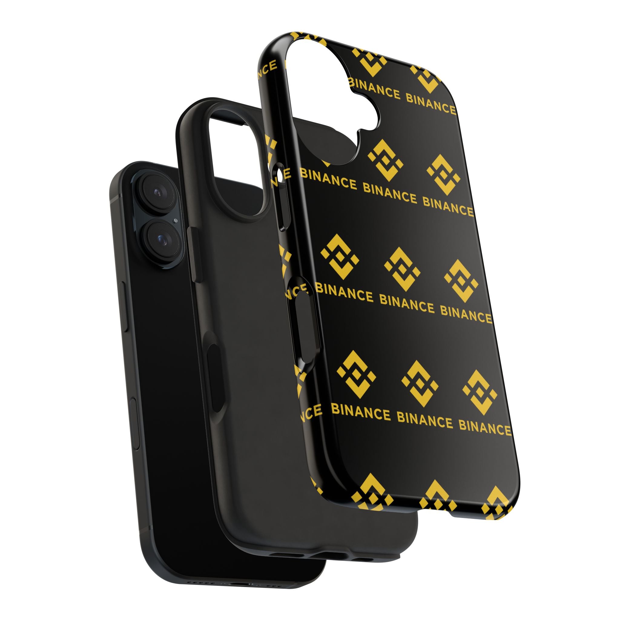 Binance Tough Phone Case BNB Crypto Phone Case iPhone and Samsung Case Glossy Protective Cover Binance Logo Case
