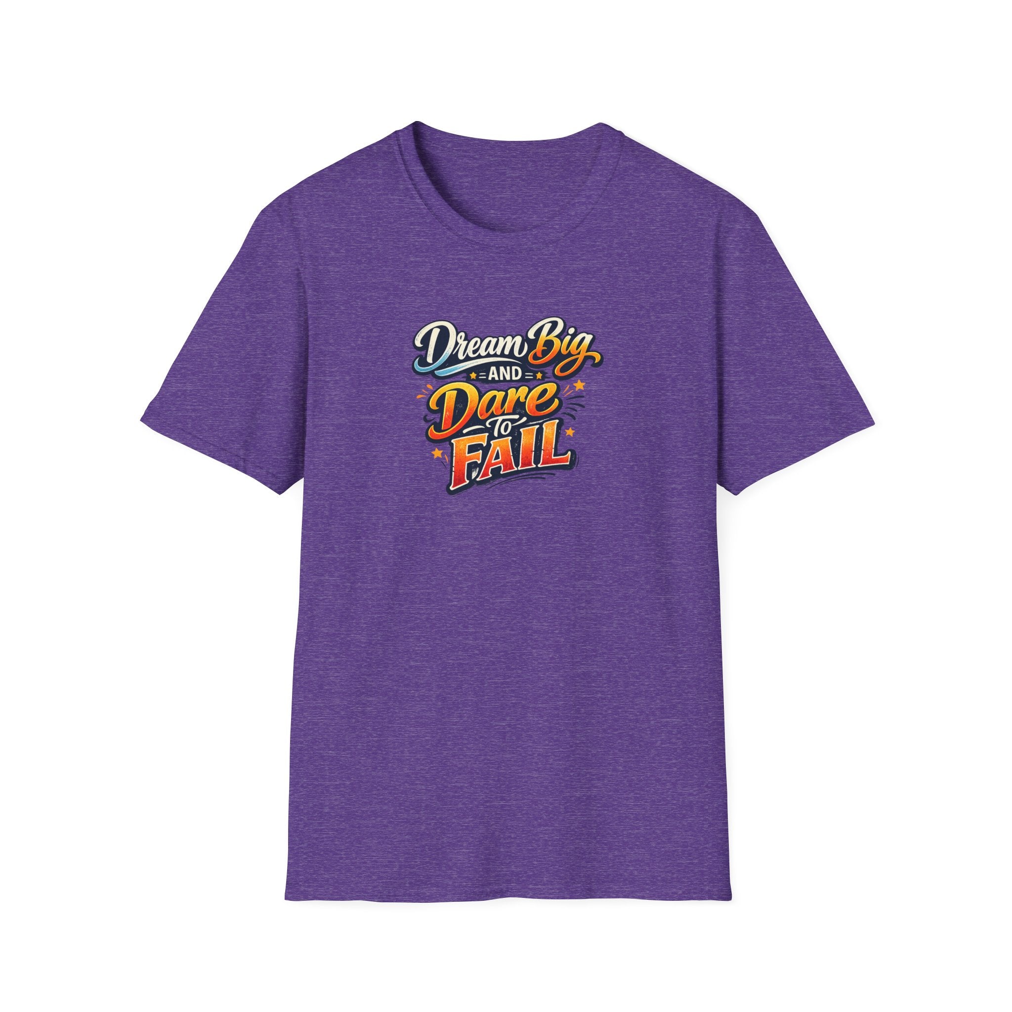 Träume groß und wage es, zu scheitern Kühne Ziele Motivations-T-Shirt Inspirierendes Shirt 8 Farben 100 % Baumwolle