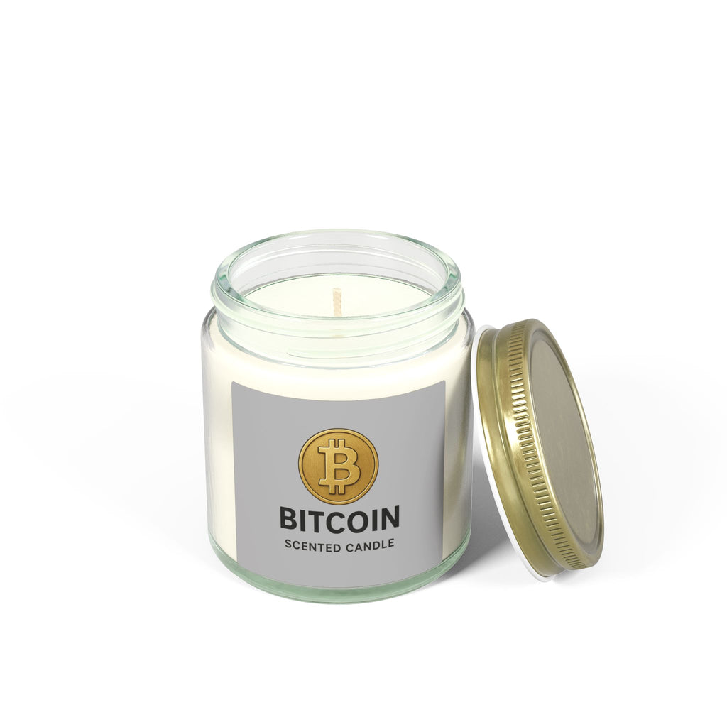 Bitcoin Logo Coconut-Apricot Wax Candle 4 oz & 9 oz sizes 8 fragrances available