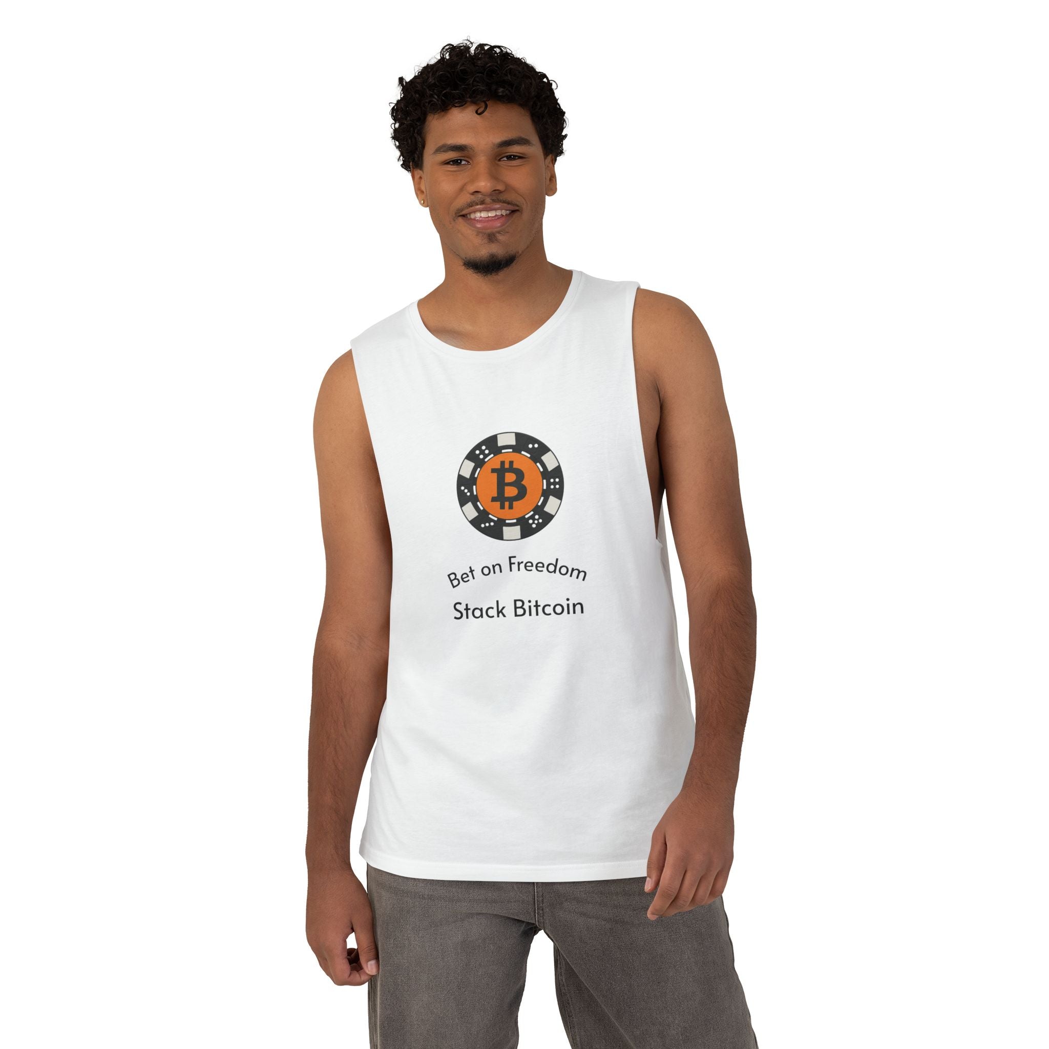 Bet on Freedom Stack Bitcoin T-shirt Crypto Confidence Meets Classic Cool Tee 100% cotton