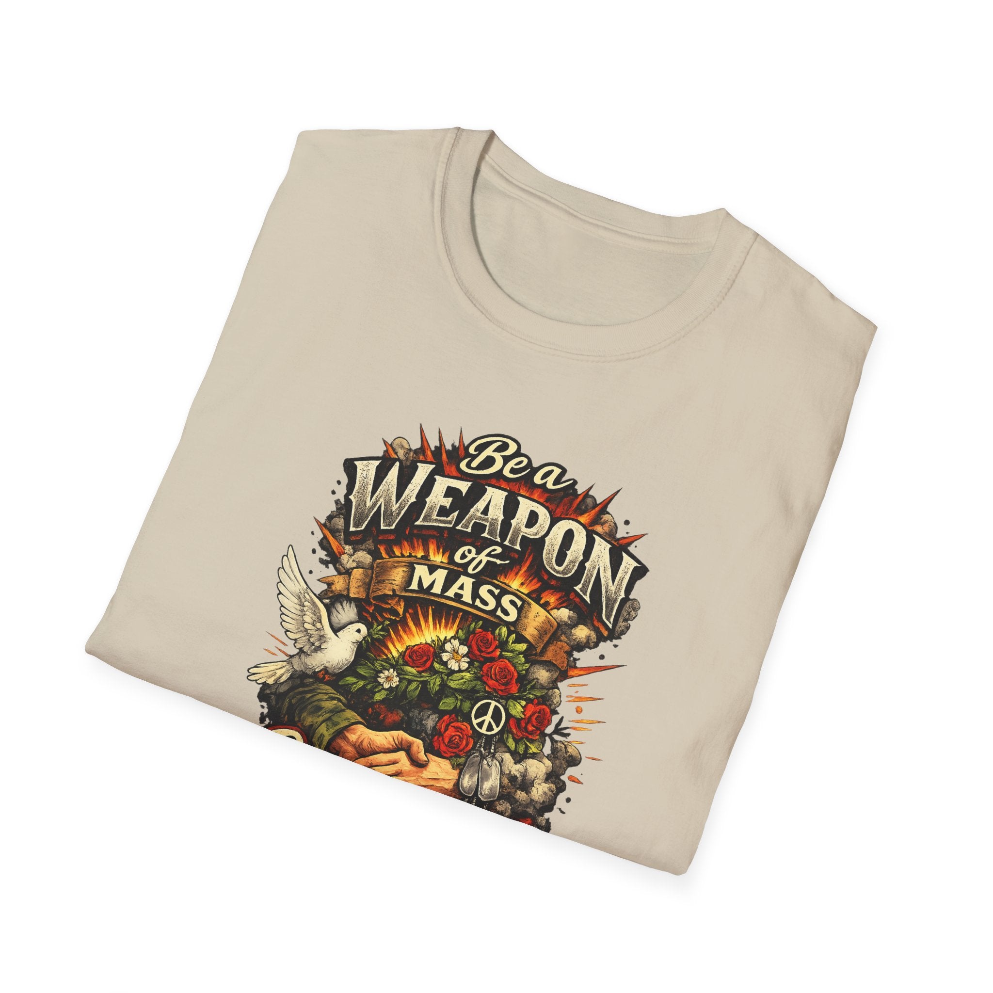 Be a Weapon of Mass Compassion TShirt Kindness Peace Love Compassion Tee Inspirational Graphic Shirt 5 colors 100% cotton