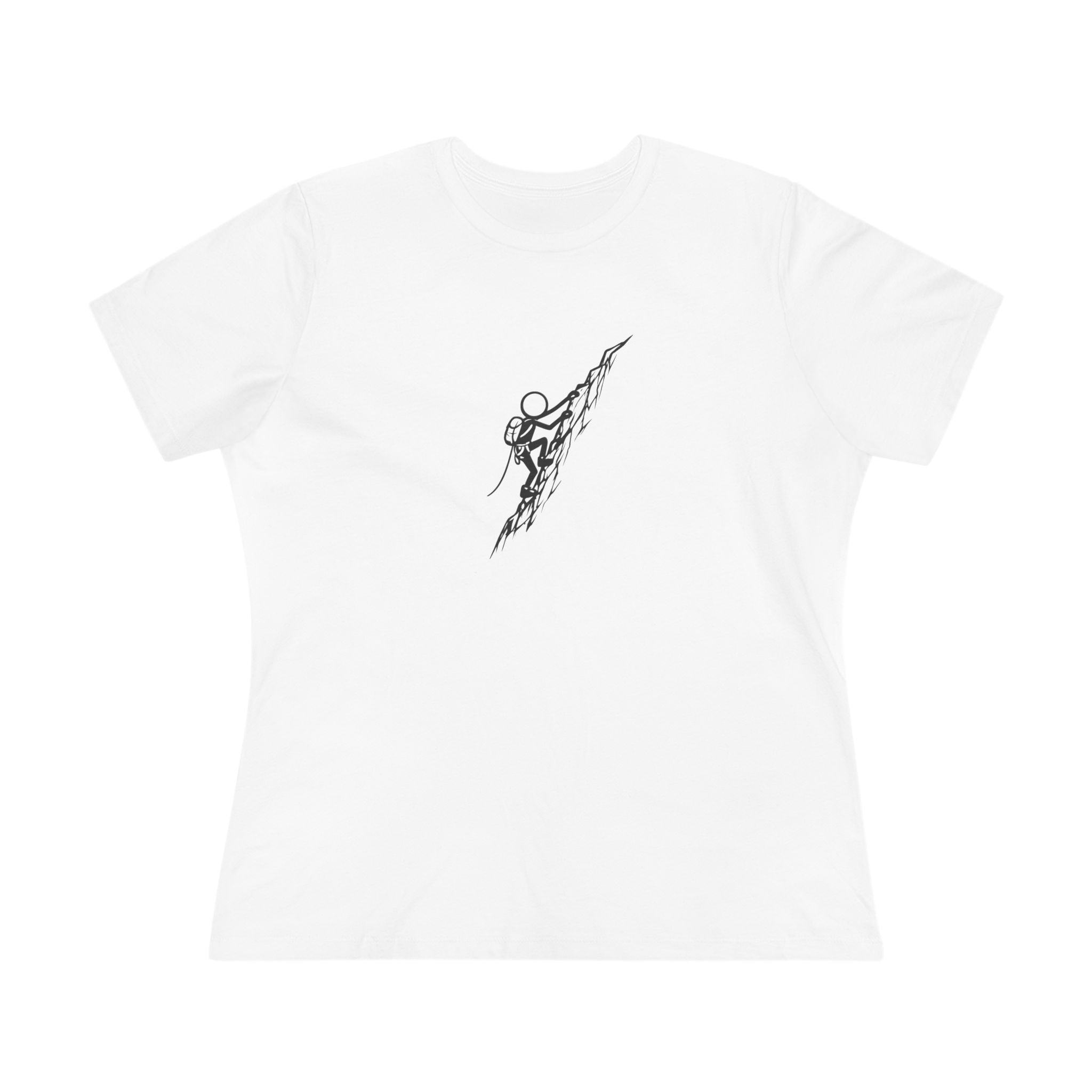 Minimalist Rock Climber Women's TShirt Adventure Lover Tee Mountain Climbing Top Outdoor Hiking Gift for Her 4 colors 100% cotton