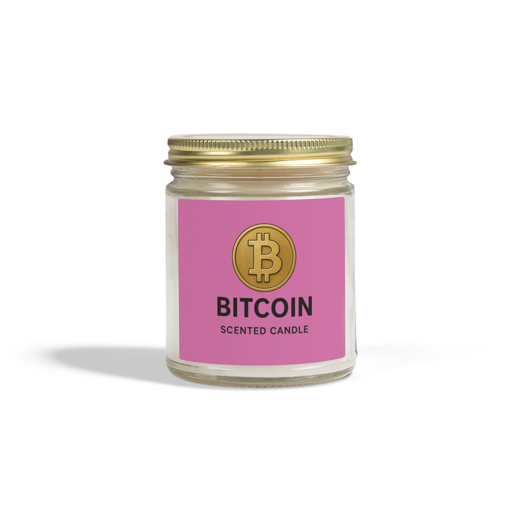 Bitcoin Logo Kerzen Kokos-Aprikosenwachs 4 oz & 9 oz Größen 8 Düfte verfügbar