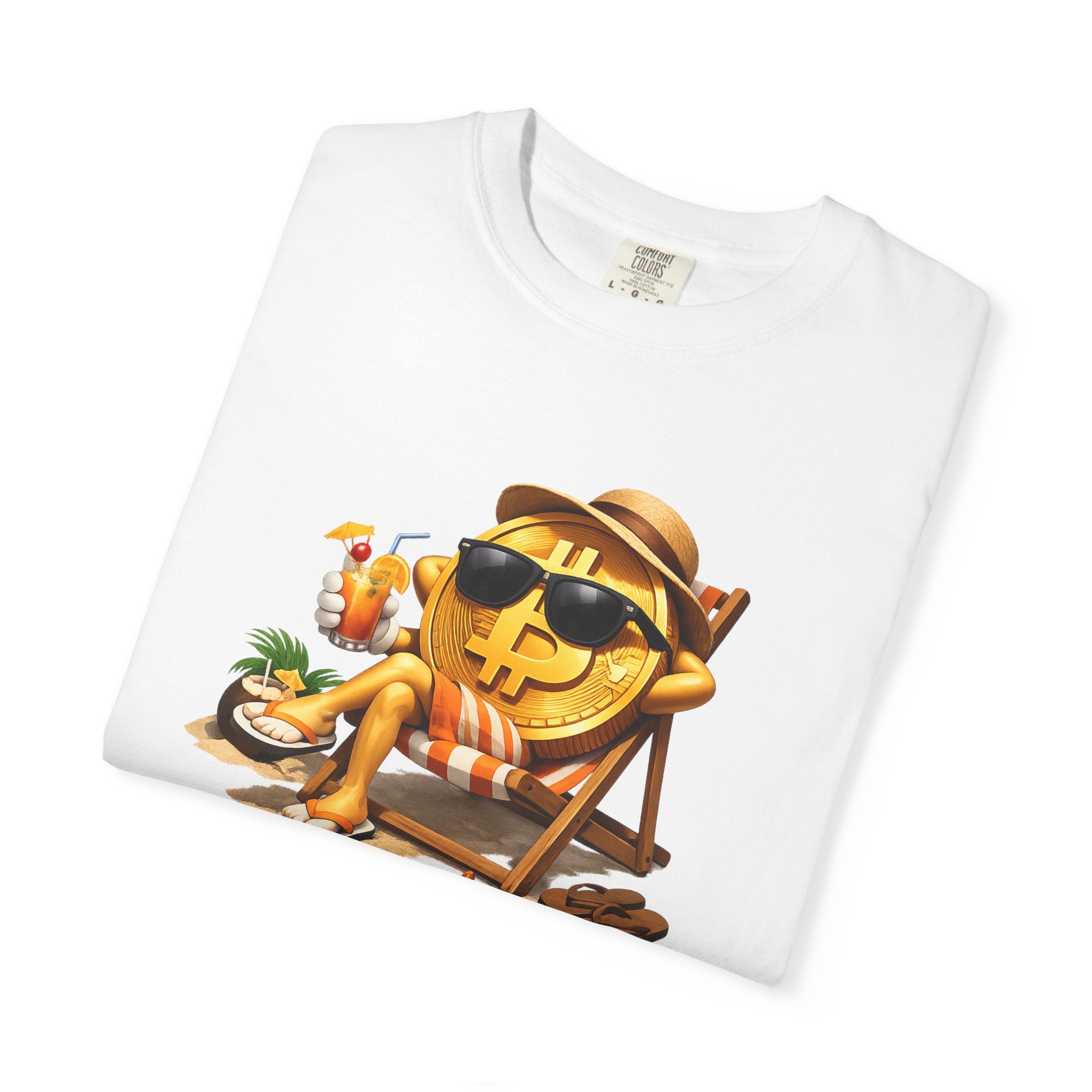Bitcoin Beach Life T-Shirt Krypto-Millionär-Vibes Tee Entspanntes Bitcoin-Shirt Lustiges Krypto-Shirt 7 Farben 100% Baumwolle