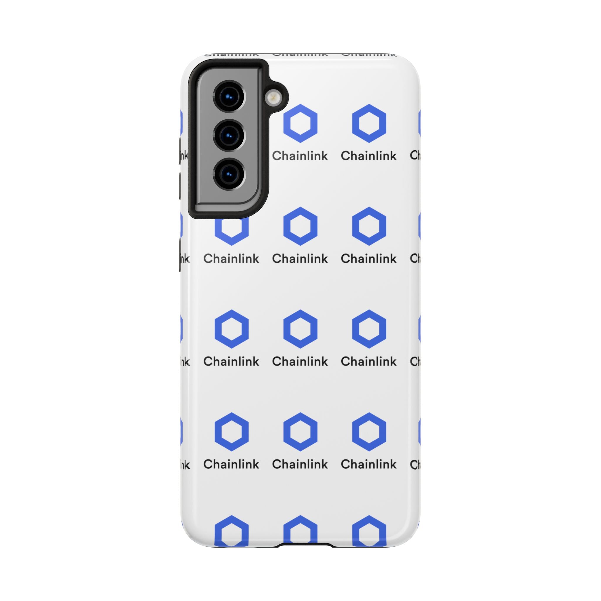 Chainlink Tough Phone Case LINK Crypto Phone Case iPhone and Samsung Case Glossy Protective Cover Chainlink Logo Case