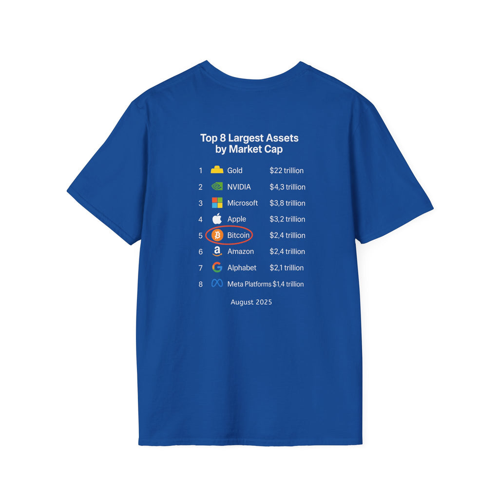 Bitcoin Ranks Supreme Bold Market Cap Statement T-shirt Tee 5 colors 100% cotton