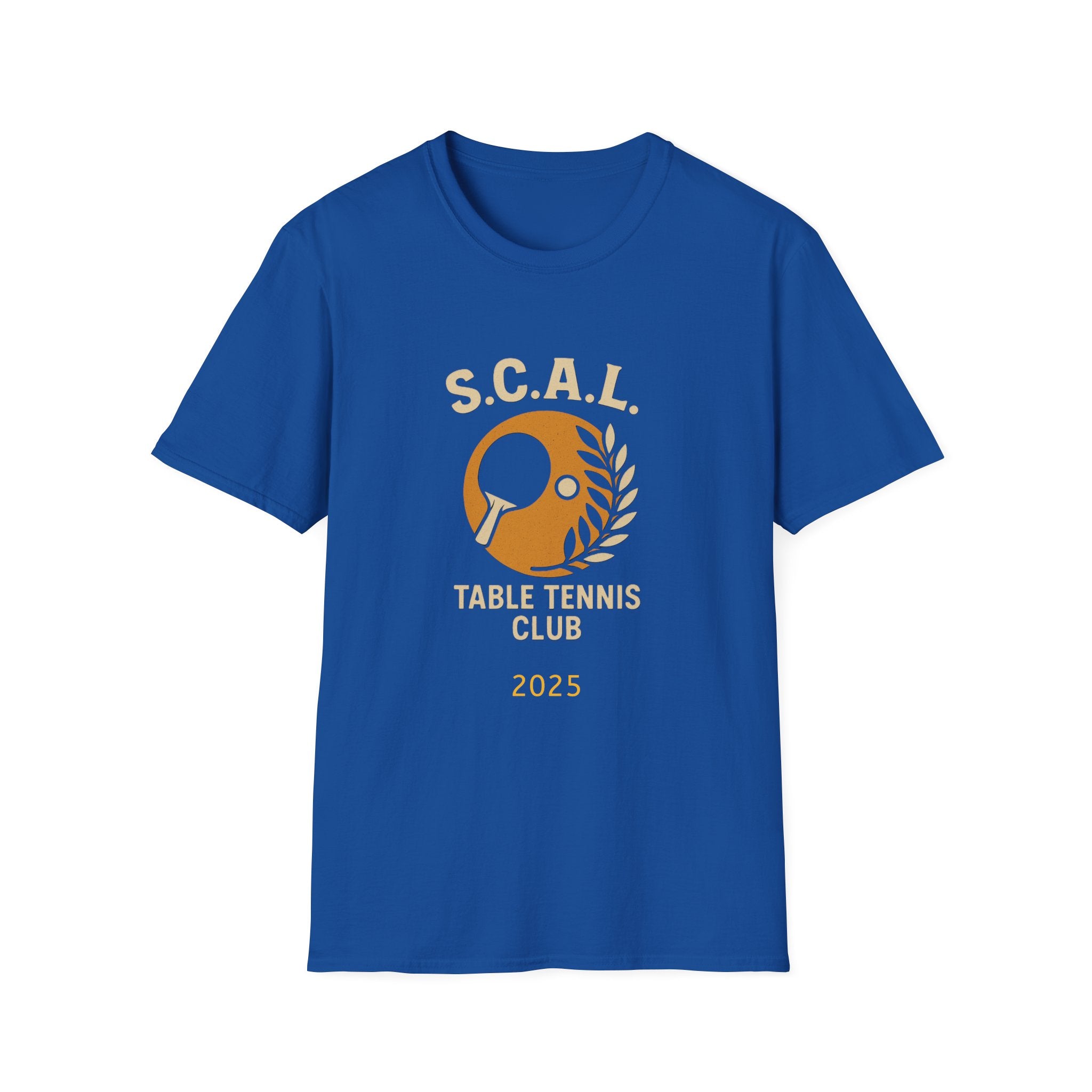 Sats and Stripes S.C.A.L. Table Tennis Club T-Shirt Custom made for Sun City Aliante Royal Blue