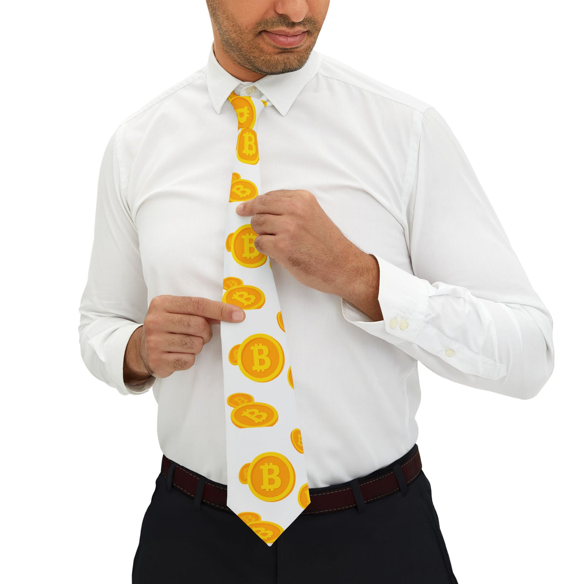 SatsandStripes.com Bitcoin Tie – Crypto Necktie for Bitcoiners, HODLers & Crypto Fans