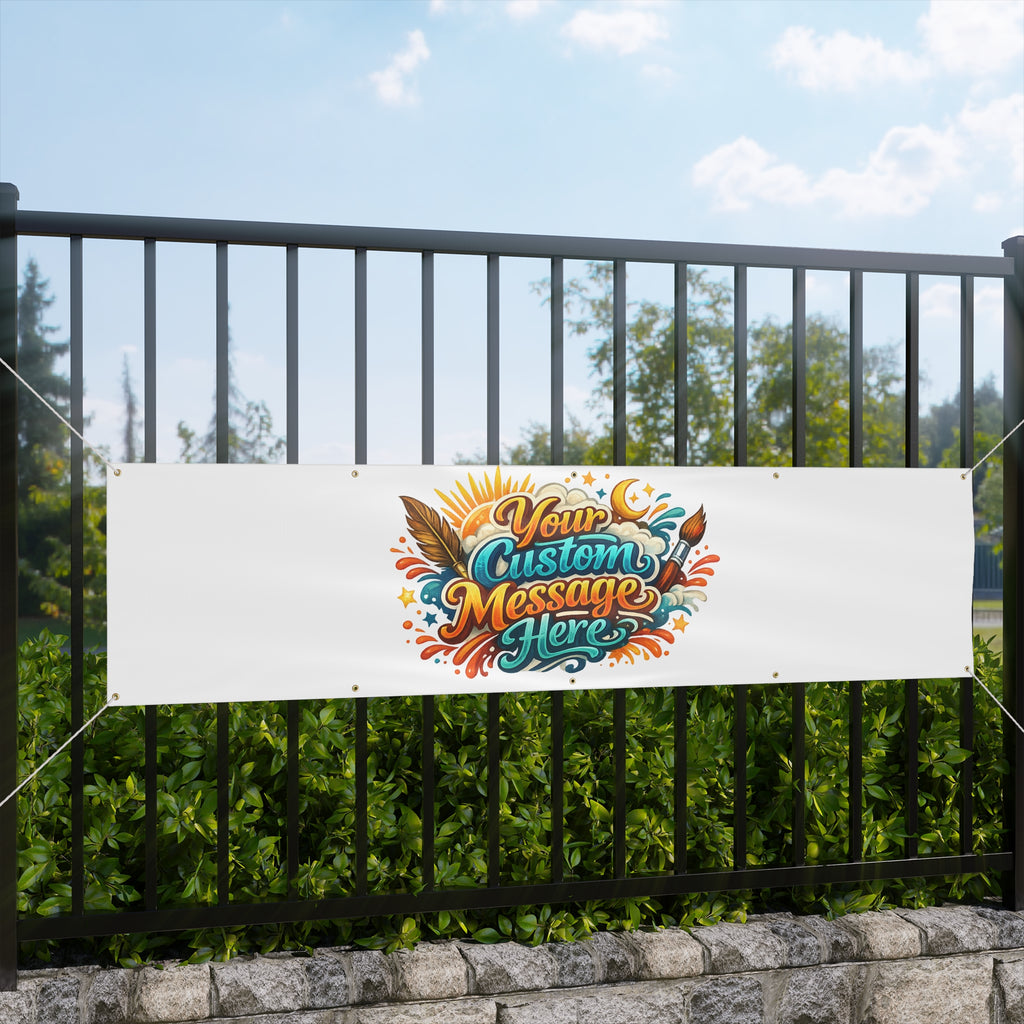 Custom Banner Matte Outdoor Vinyl Personalized Sign 4 sizes available