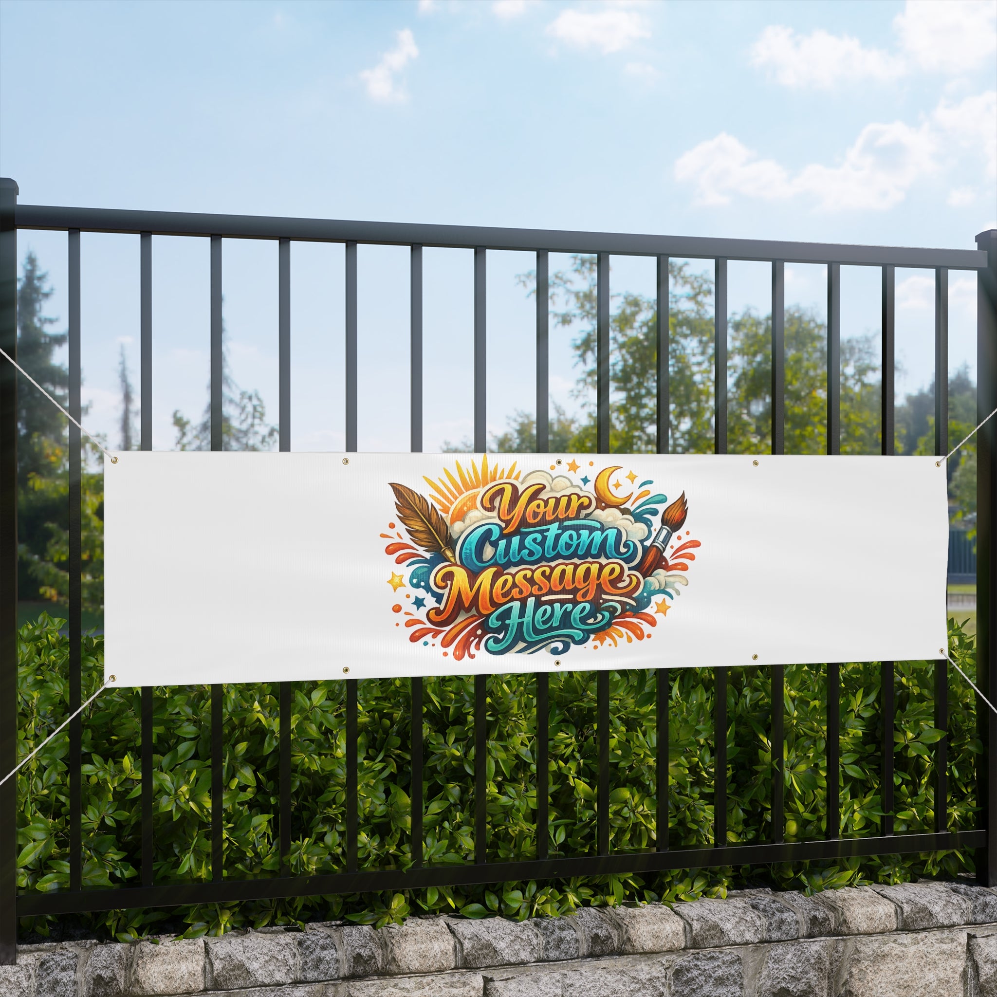 Custom Banner Matte Outdoor Vinyl Personalized Sign 4 sizes available