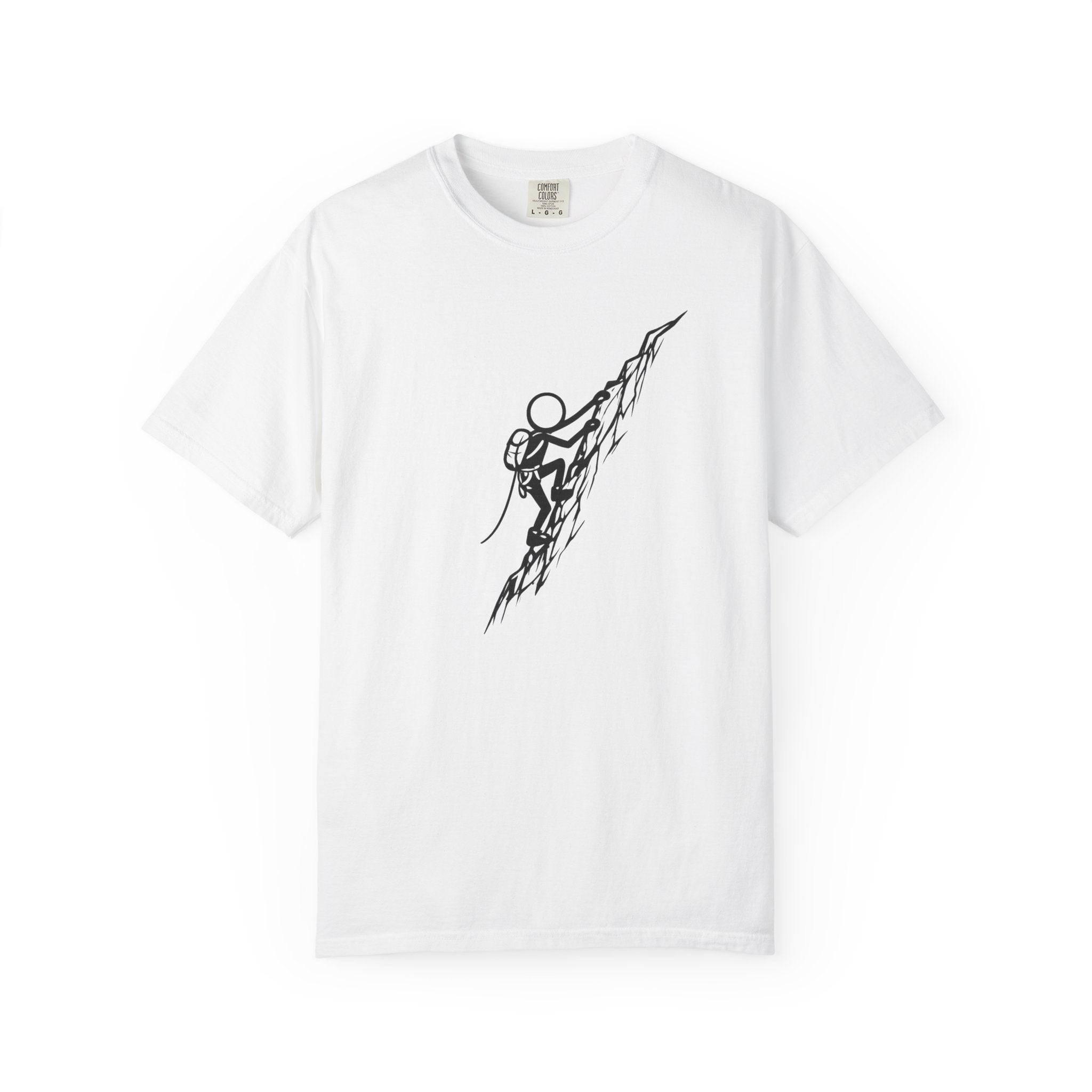 Mountain Climber Stick Figure TShirt Adventure Graphic Tee Rock Climbing Shirt Minimalist Hiking Tee 7 colors 100% cotton