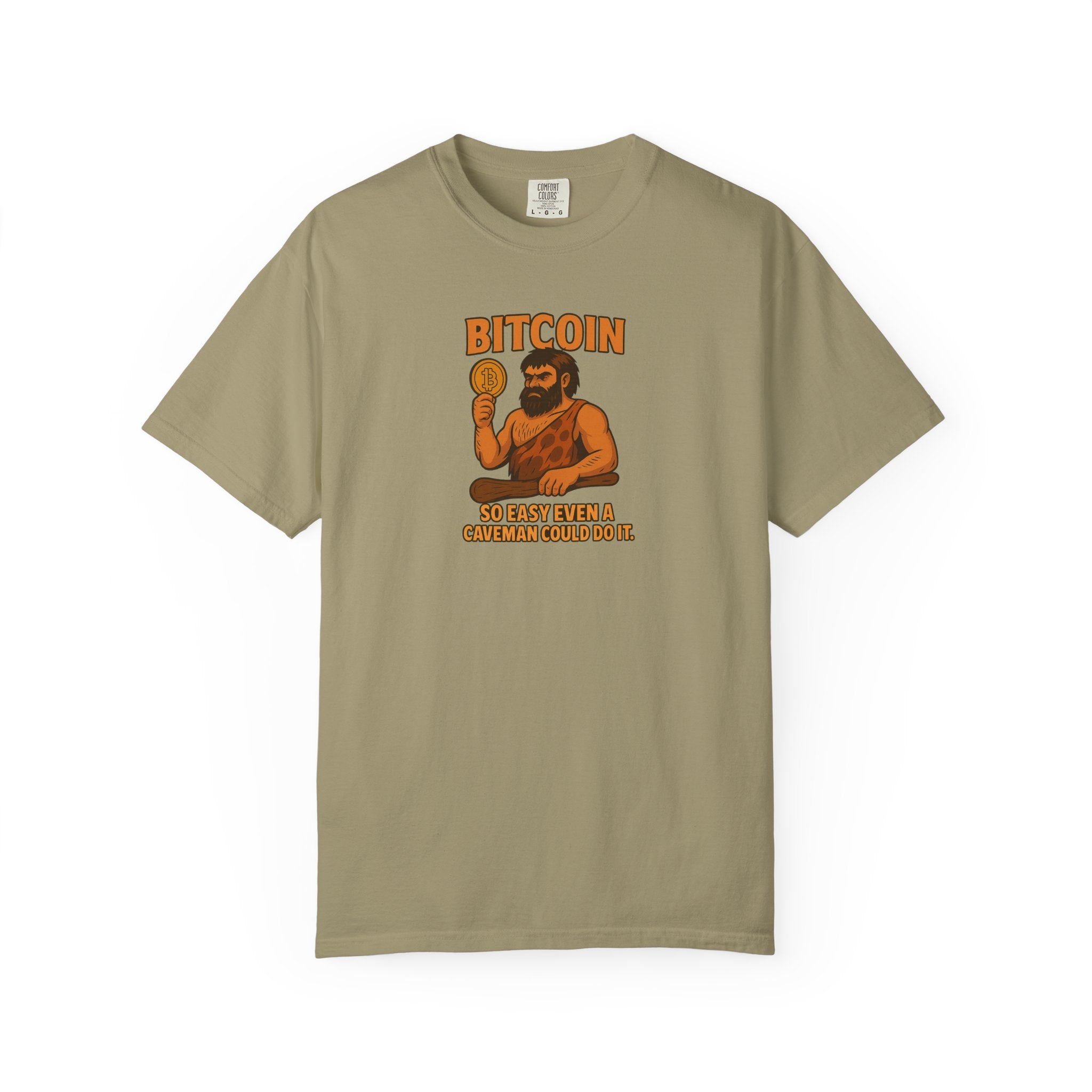 From Stone Age to Digital Age So easy even a Caveman can do it Bitcoin Tee 9 colors 100% cotton