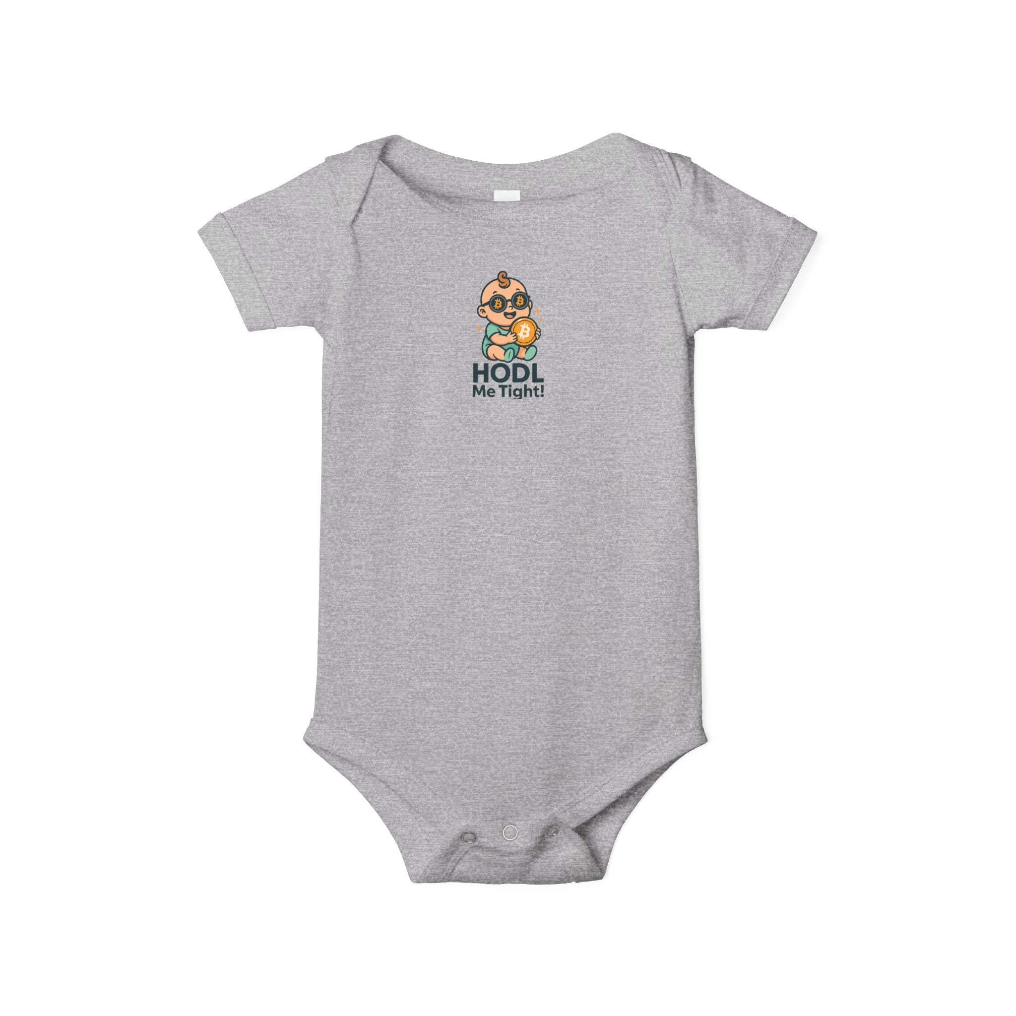 HODL Me Tight Bitcoin-inspired Infant Jersey One Piece 6 colors 100% cotton