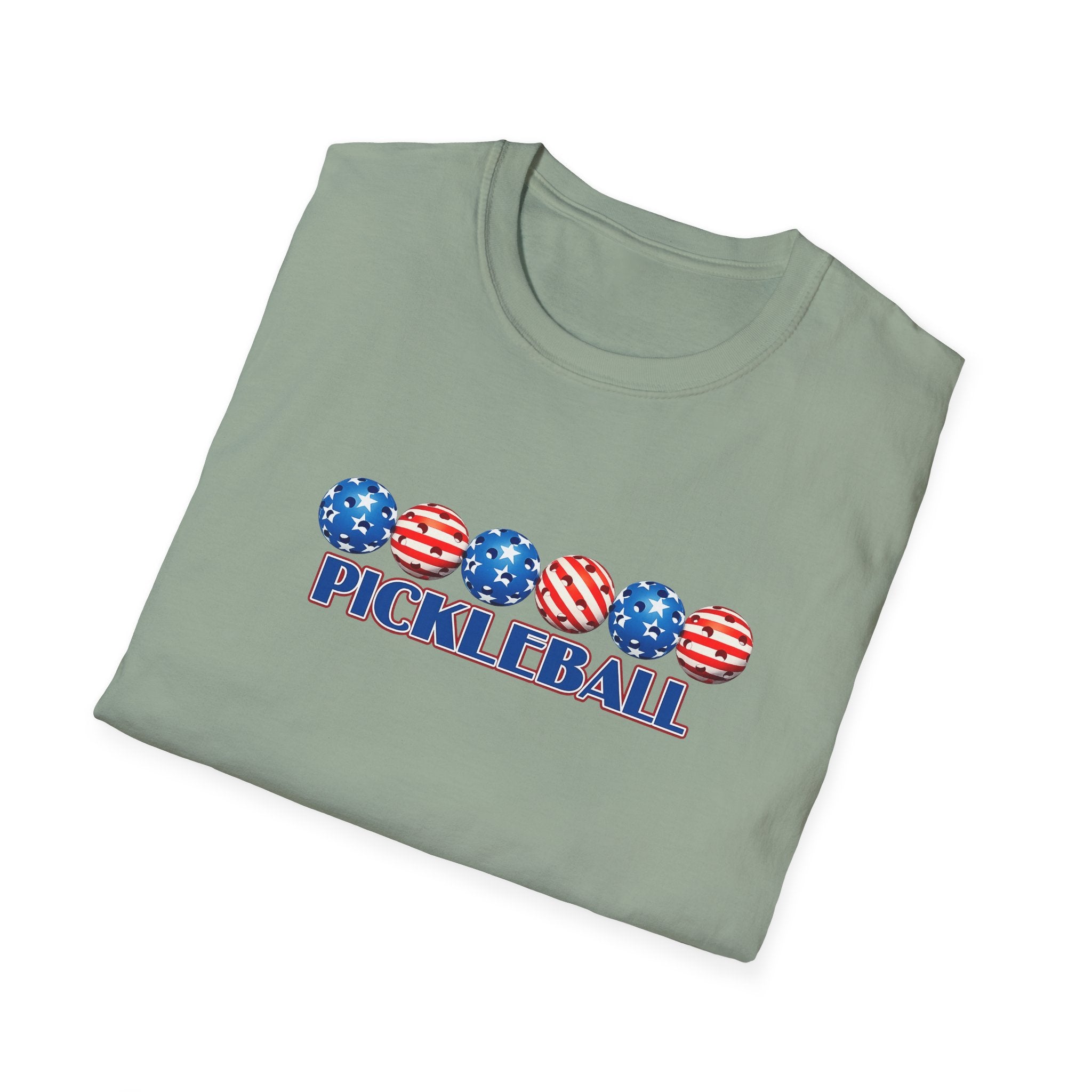 Patriotic Pickleball Shirt USA American Flag Pickleball Tee July 4th Pickleball Gift Pickleball Player Shirt 6 colors 100% cotton