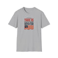 Show Your Voice American Pride Tee Patriotic Graphic T-Shirt Red White & Blue USA Flag 4 colors 100% cotton
