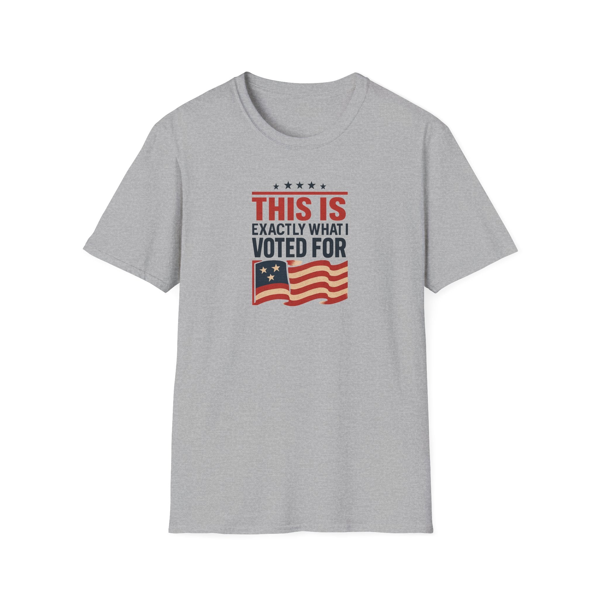 Show Your Voice American Pride Tee Patriotic Graphic T-Shirt Red White & Blue USA Flag 4 colors 100% cotton