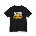 SatsandStripes.com Future Bitcoiner Youth T-Shirt – Kids Bitcoin Graphic Tee Black