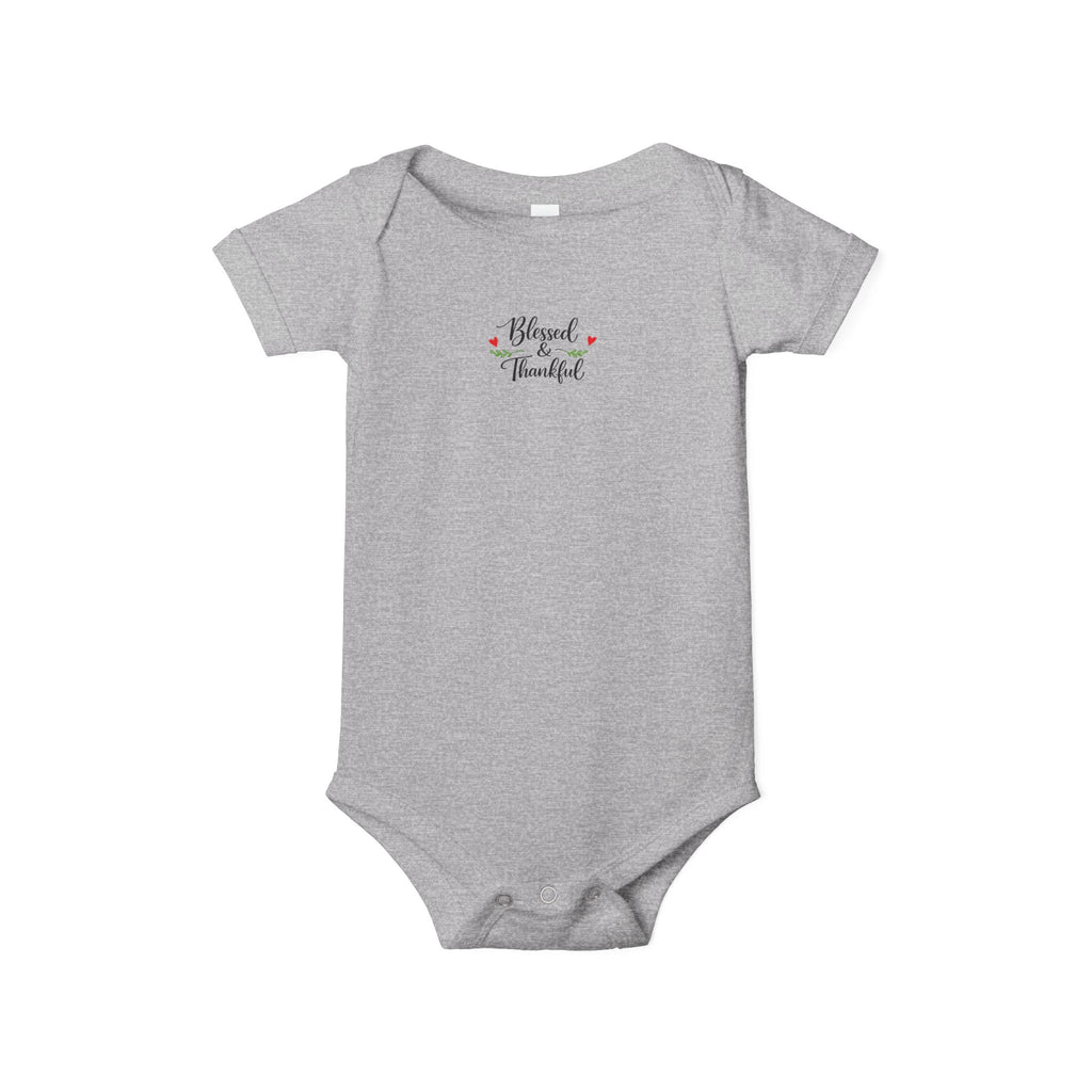 Blessed & Thankful Baby Onesie Cute Christian Baby Bodysuit Faith Baby Shower Gift Religious Infant Clothes 7 colors 100% cotton