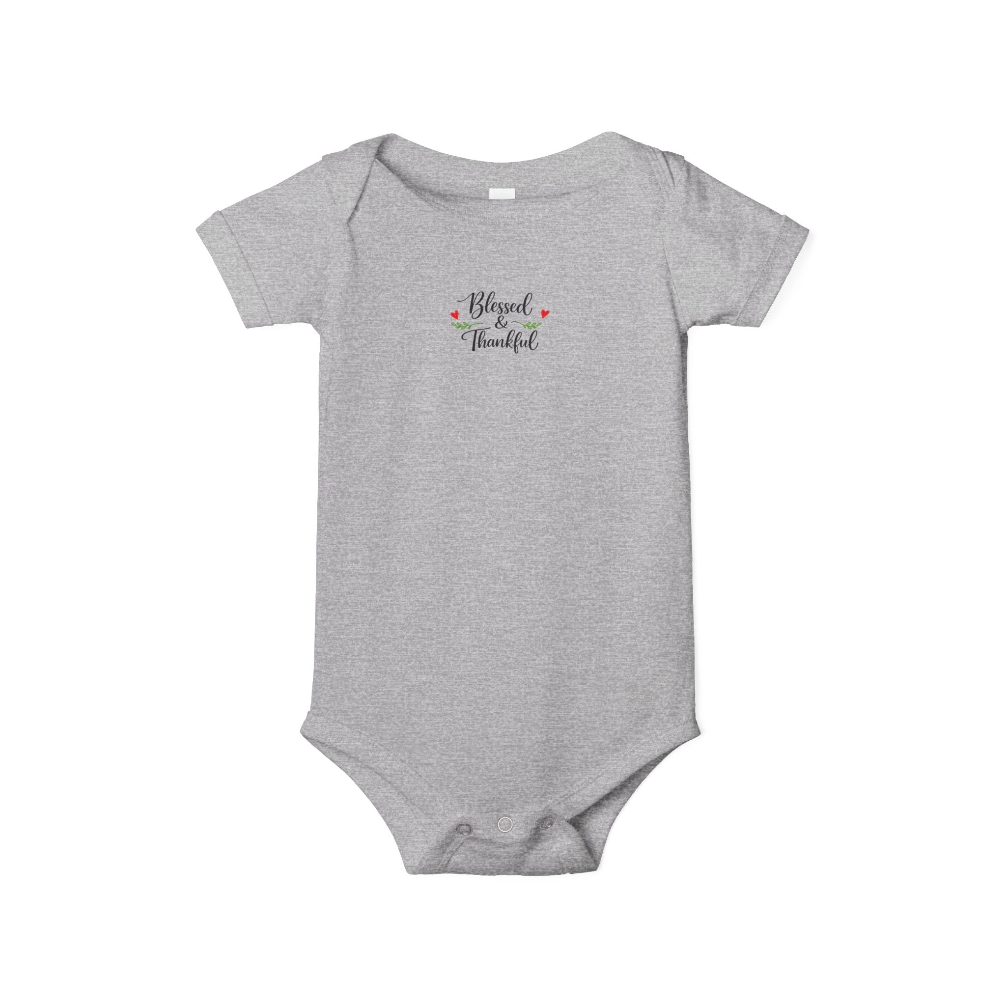 Blessed & Thankful Baby Onesie Cute Christian Baby Bodysuit Faith Baby Shower Gift Religious Infant Clothes 7 colors 100% cotton