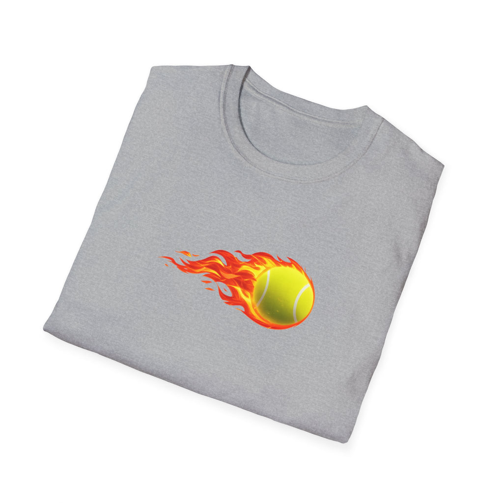 Flaming Tennis Ball Shirt Cool Tennis Player Graphic Tee Tennis Lover Gift 4 colors 100% cotton