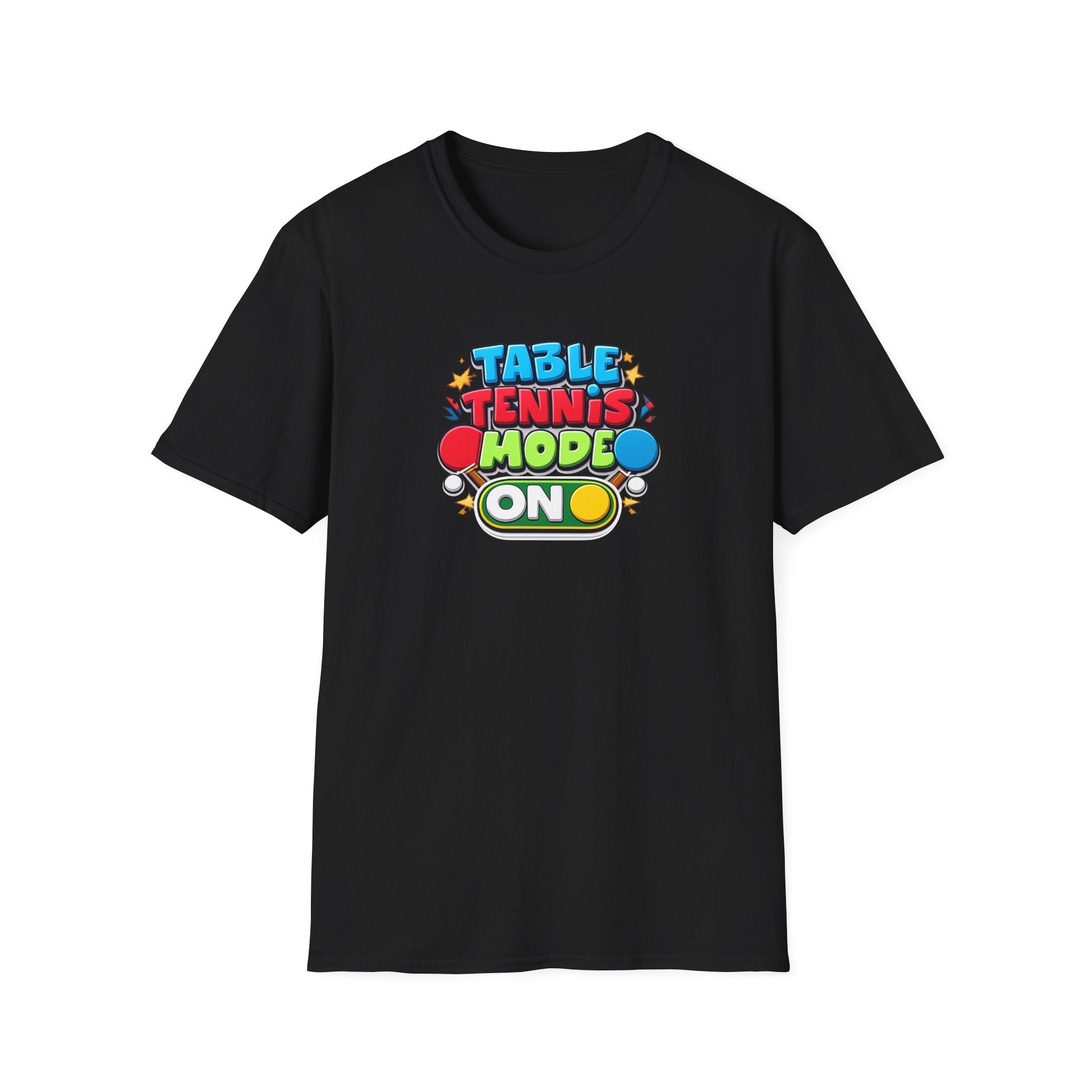 Table Tennis "Mode ON" T-Shirt Ping Pong Graphic Tee Funny Table Tennis TShirt 6 colors 100% cotton