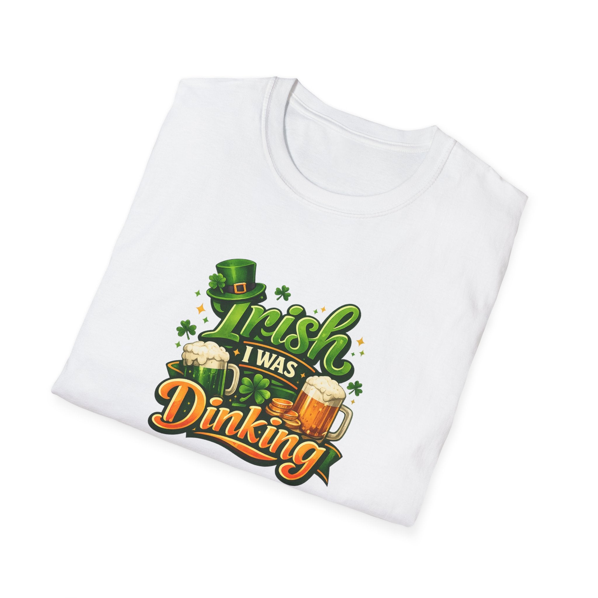 Irish I Was Dinking Shirt Funny Pickleball St Patricks Day Tee Irish Pickleball Shirt Lucky Shamrock Tee 6 colors 100% cotton