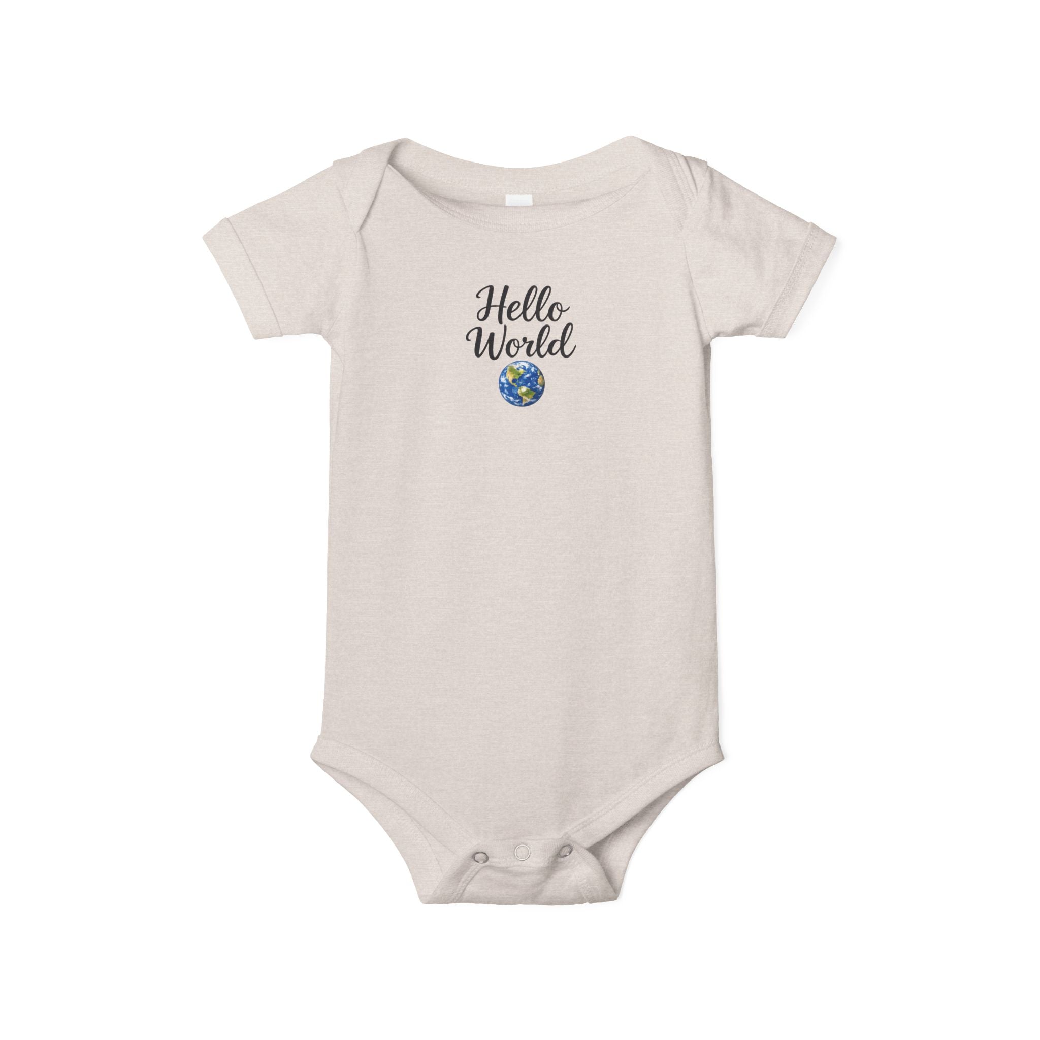 Hello World Baby Onesie Cute Baby Shower Gift Infant Outfit for Boys or Girls Baby Announcement Outfit 7 colors 100% cotton