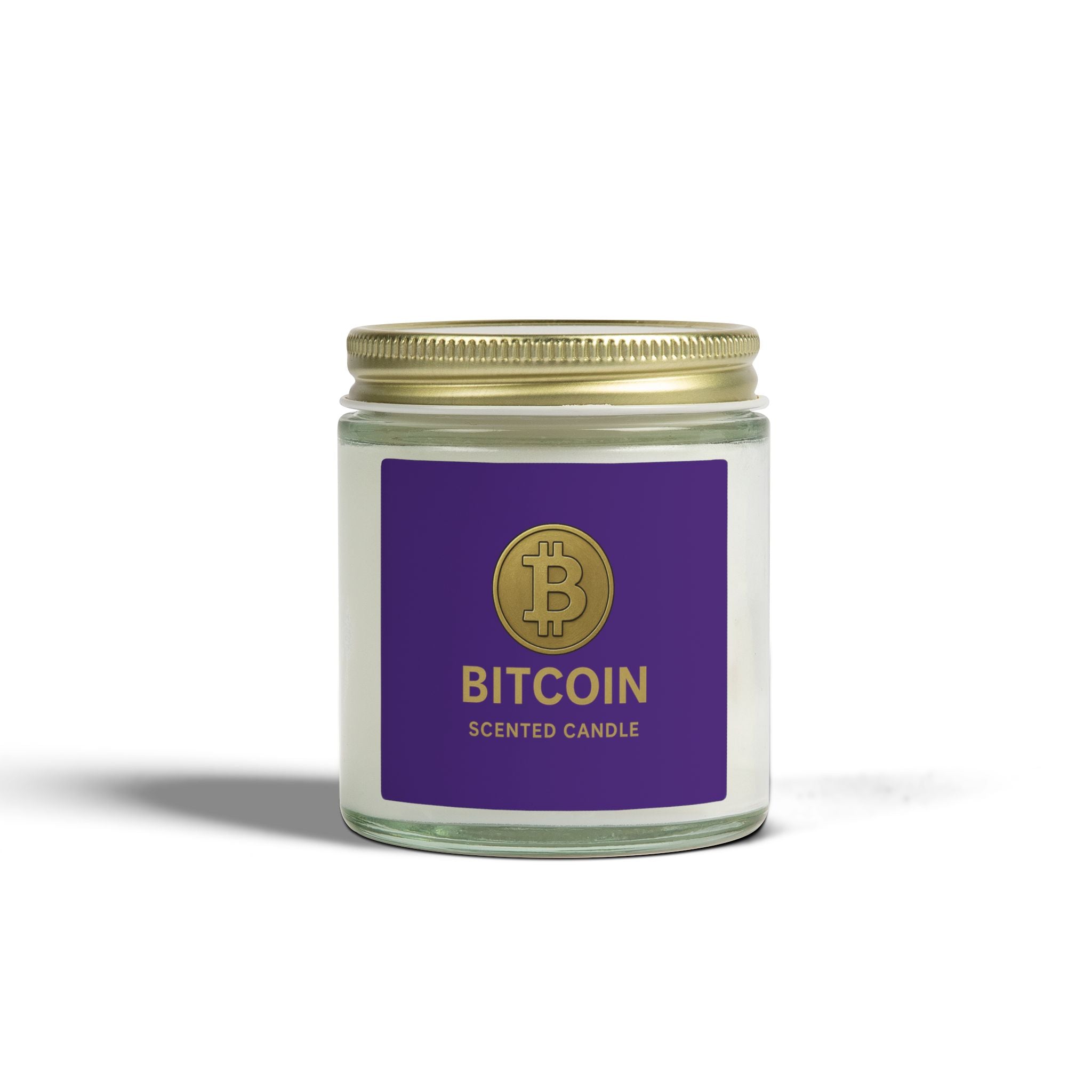 Bitcoin Logo Candle Coconut Apricot Scented Candle 4 oz & 9 oz sizes 8 fragrances available