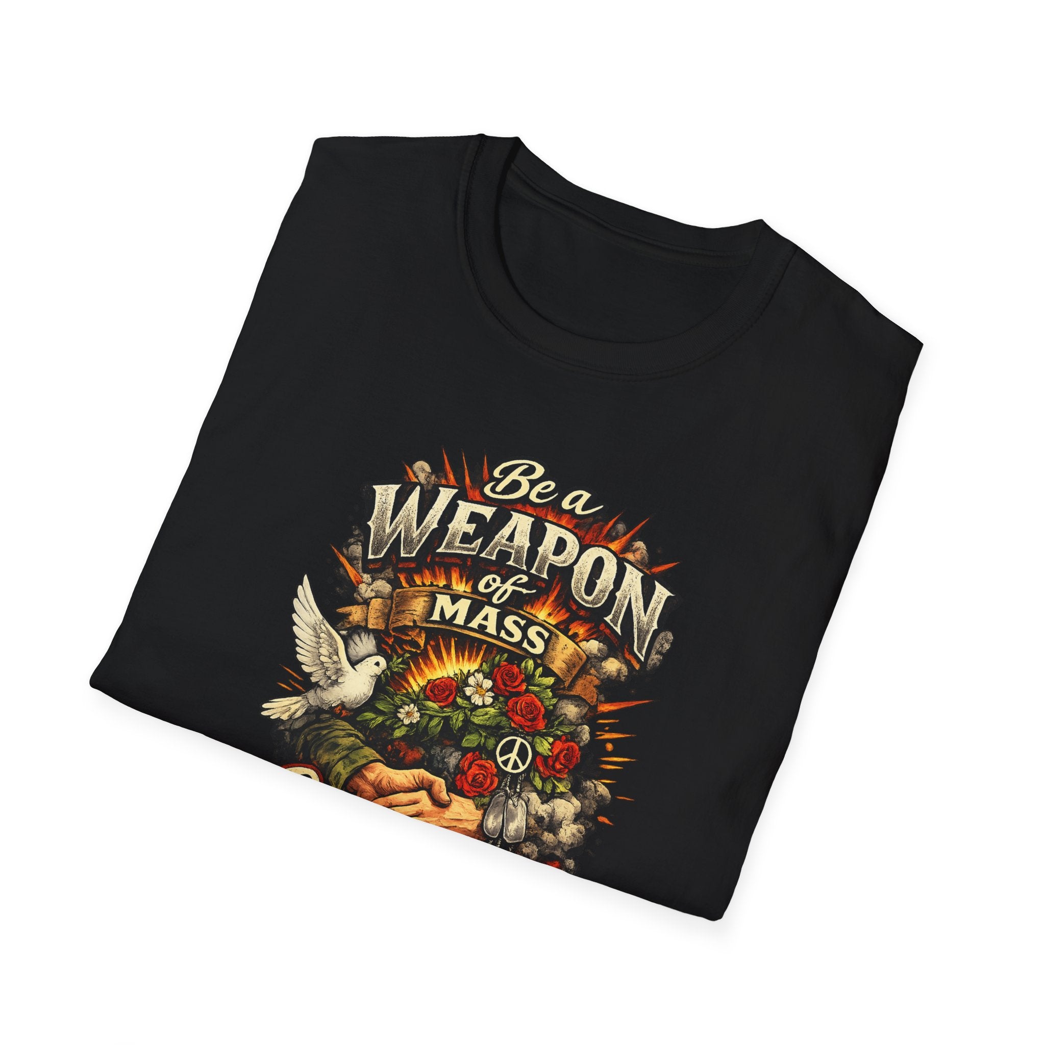 Be a Weapon of Mass Compassion TShirt Kindness Peace Love Compassion Tee Inspirational Graphic Shirt 5 colors 100% cotton