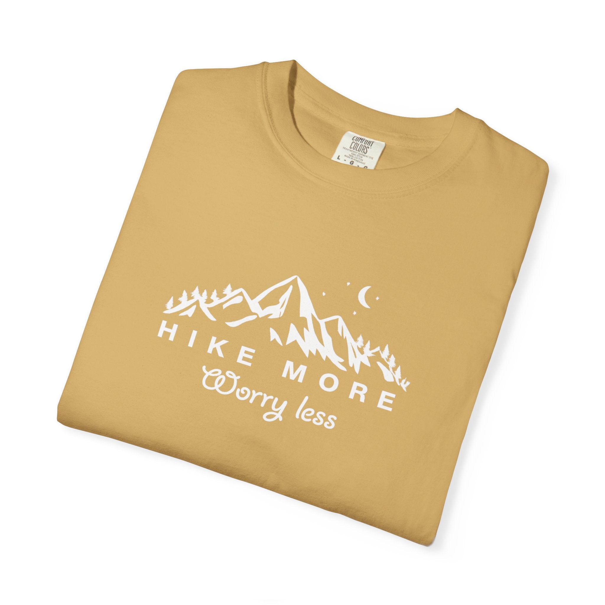 Hike More Worry Less Shirt Hiking TShirt Outdoor Adventure Tee Mountain Nature Lover Gift Hiking Tee 7 colors 100% cotton