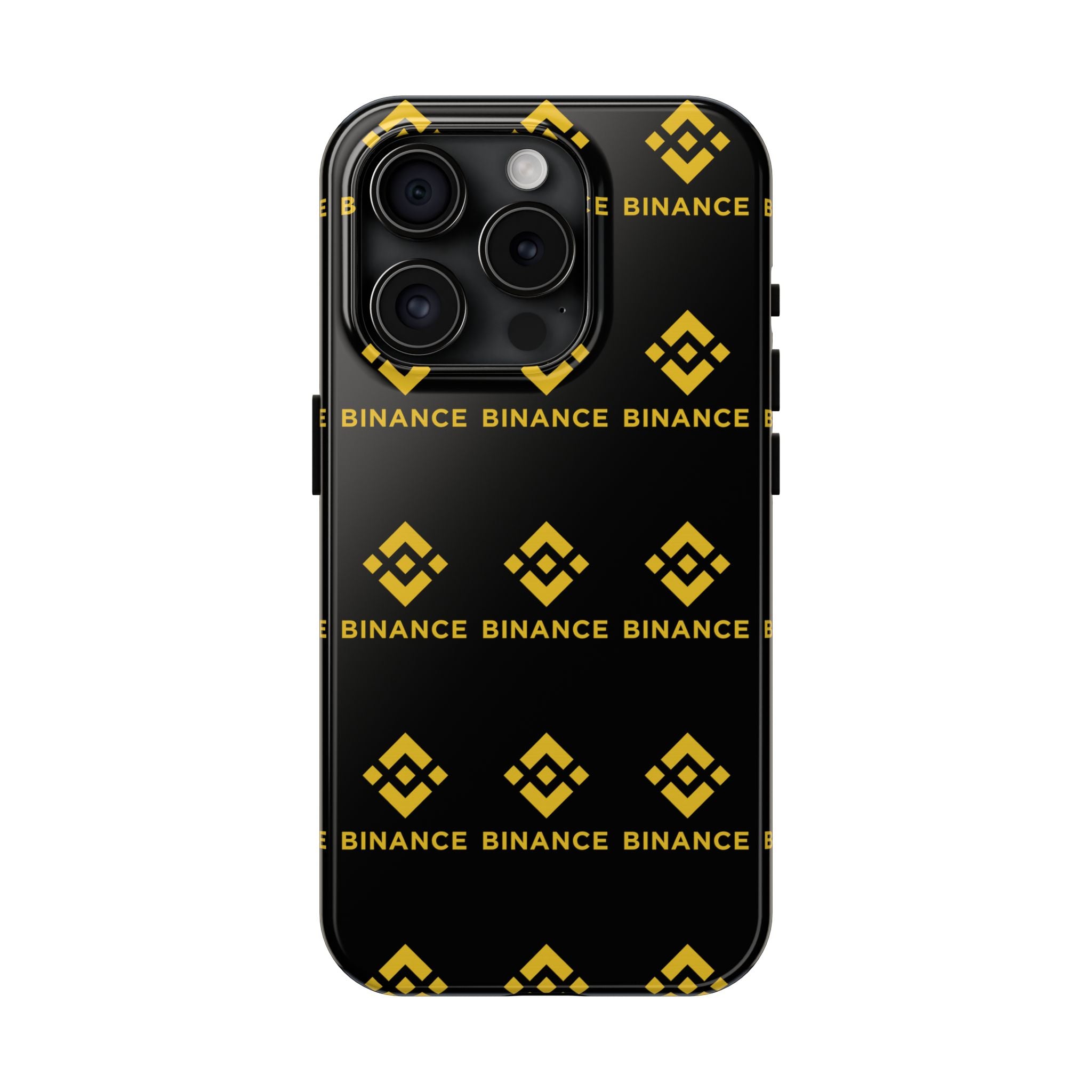 Binance Tough Phone Case BNB Crypto Phone Case iPhone and Samsung Case Glossy Protective Cover Binance Logo Case
