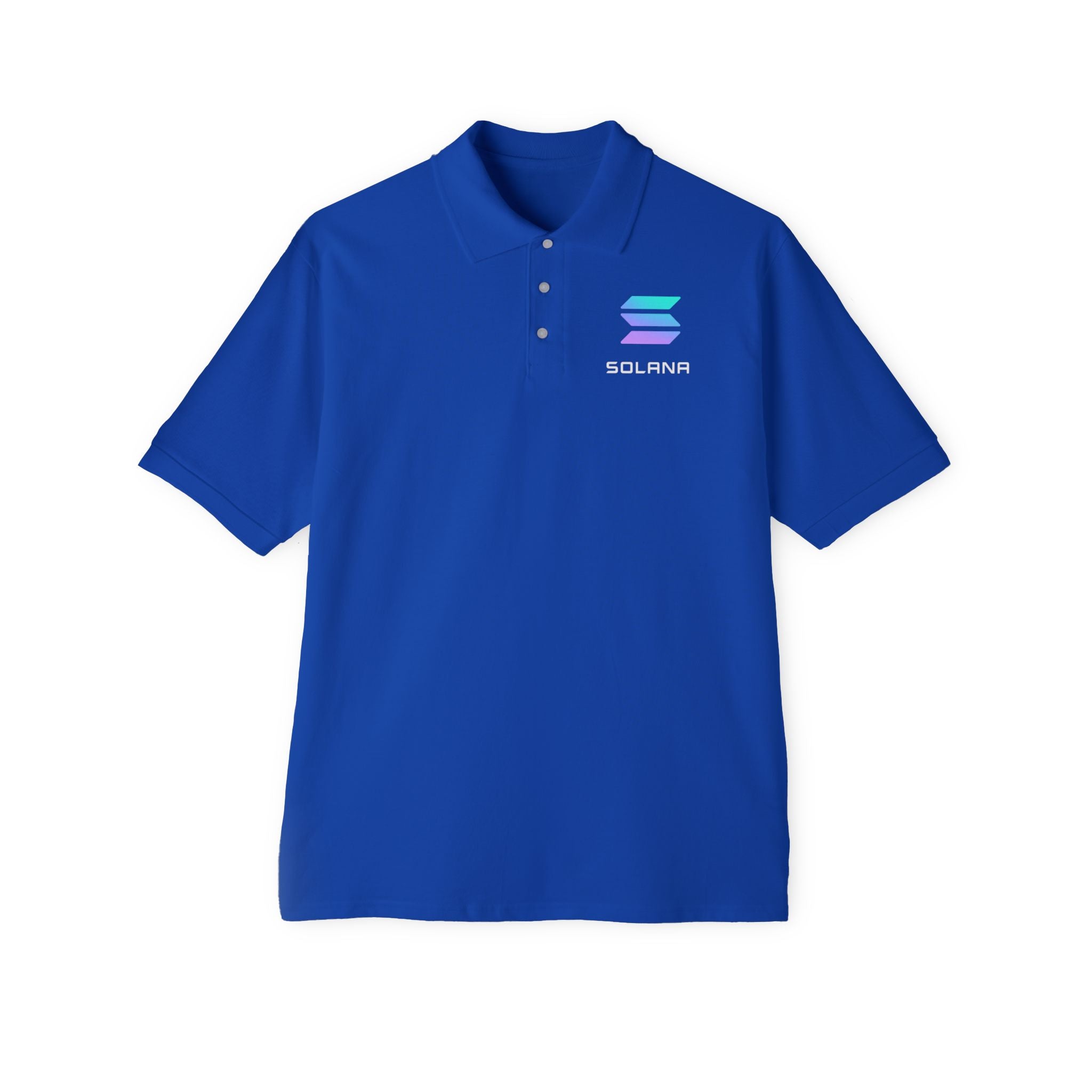Solana Polo Shirt SOL Crypto Polo Solana Logo Shirt Crypto Blockchain Conference Gift for Solana Holder 5 colors 100% cotton