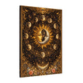 Celestial Moon Phase Canvas Wall Art Sun Moon Wall Decor Boho Celestial Canvas Mystic Astrology Art Spiritual Home Decor 18" x 24"