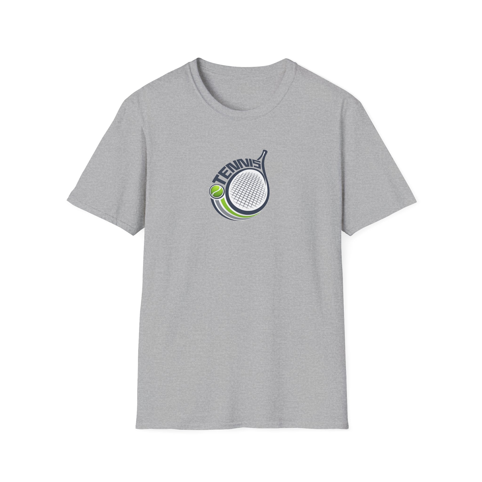 Tennis Racket Graphic T-Shirt Tennis Ball Logo Tee 3 colors 100% cotton