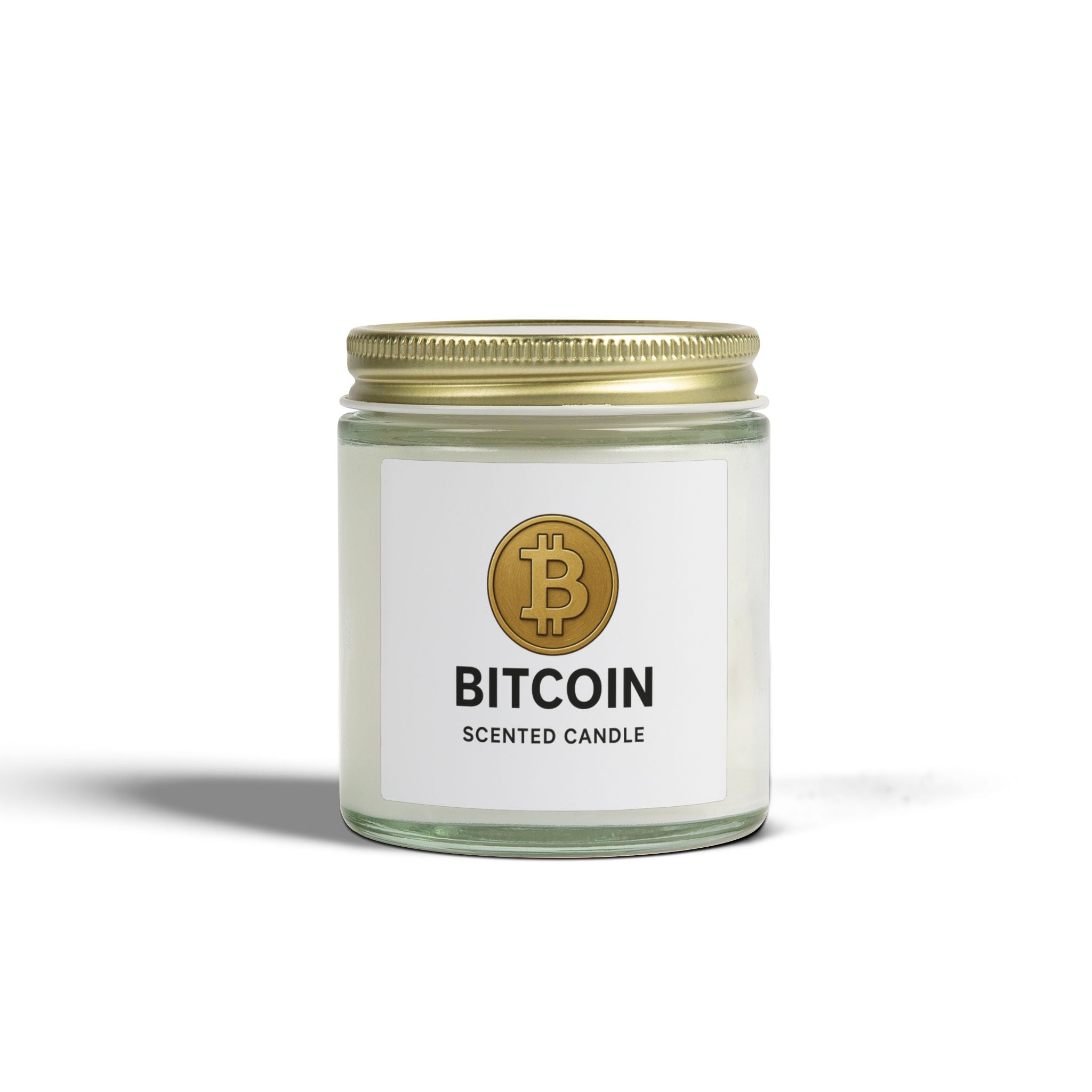 Bitcoin Logo Coconut Apricot Wax Candle 4oz or 9oz Available in 8 fragrances
