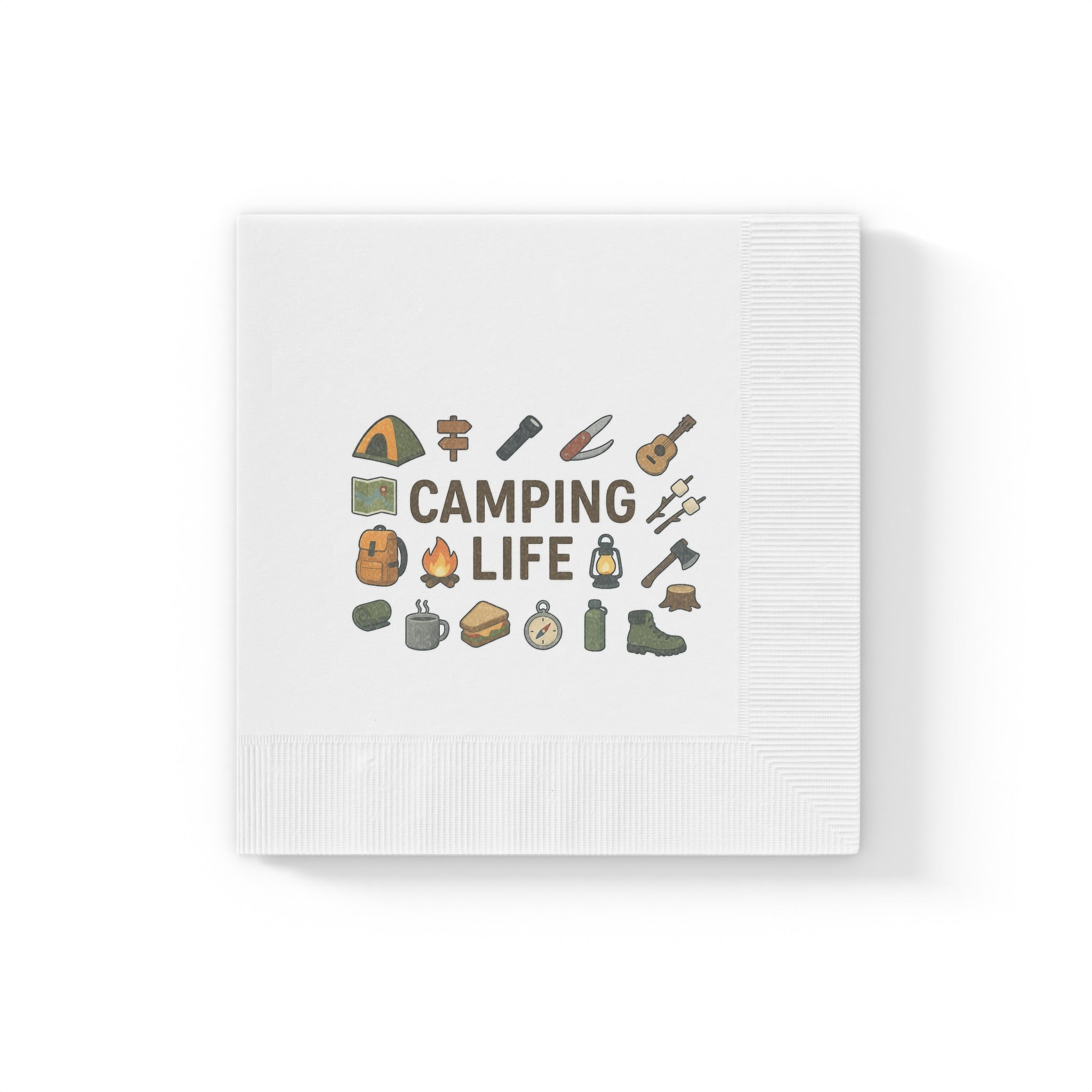 Camping Life Napkins Camping Party Napkins Outdoor Adventure Table Decor Campfire Party Supplies (50 or 100 Count) 2 sizes