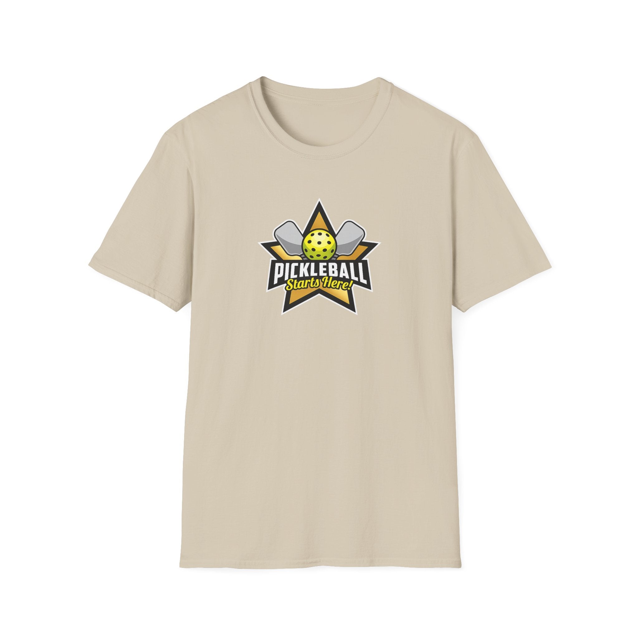 Pickleball Starts Here TShirt Funny Pickleball Tee for Men Pickleball Player Gift Pickleball Court Shirt 7 colors 100% cotton