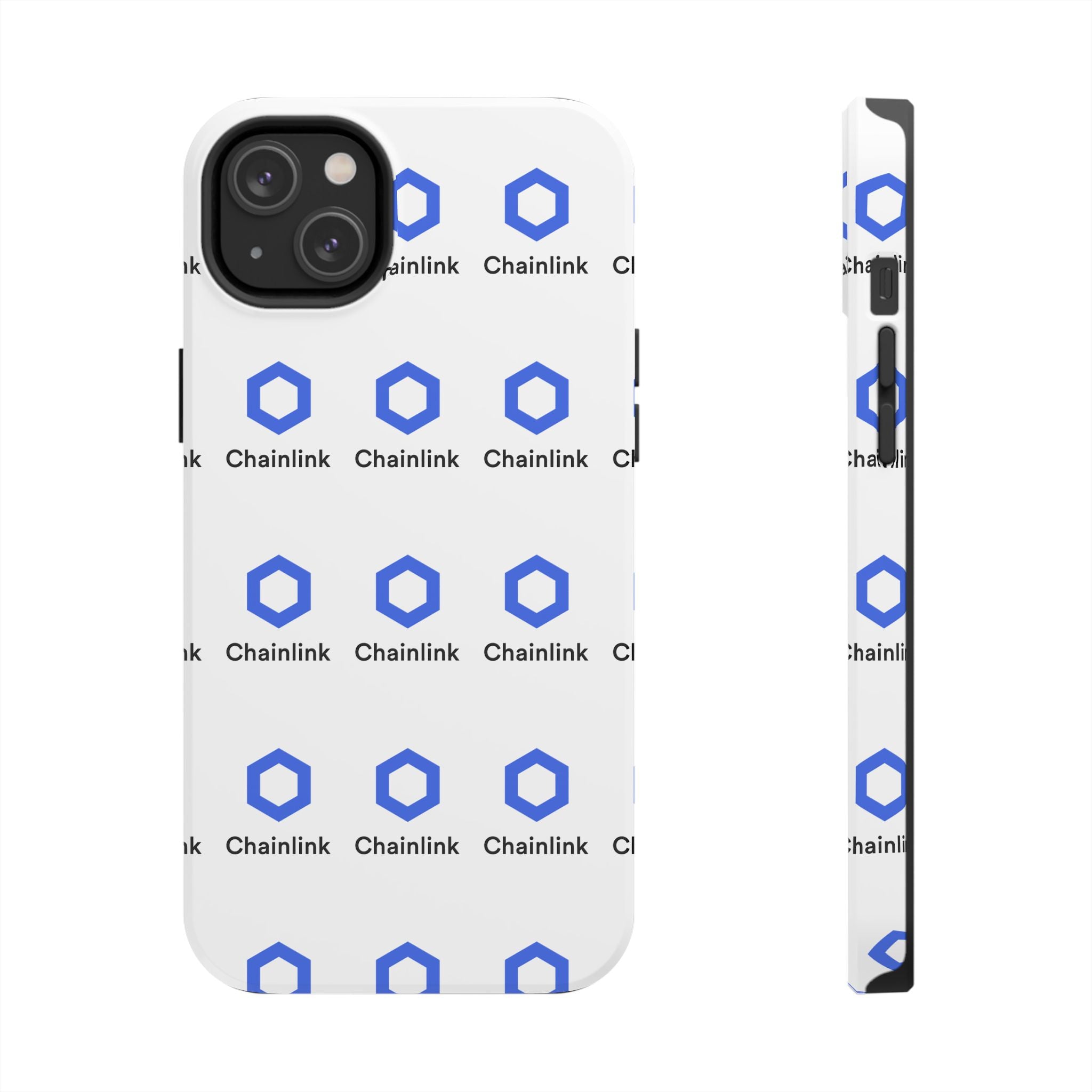 Chainlink Tough Phone Case LINK Crypto Phone Case iPhone and Samsung Case Glossy Protective Cover Chainlink Logo Case