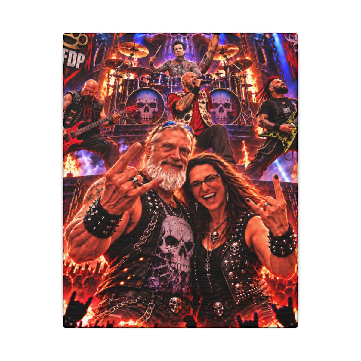 2) Trish & Neil Rock the Night – FFDP Las Vegas Concert Canvas Wall Art (2 sizes)