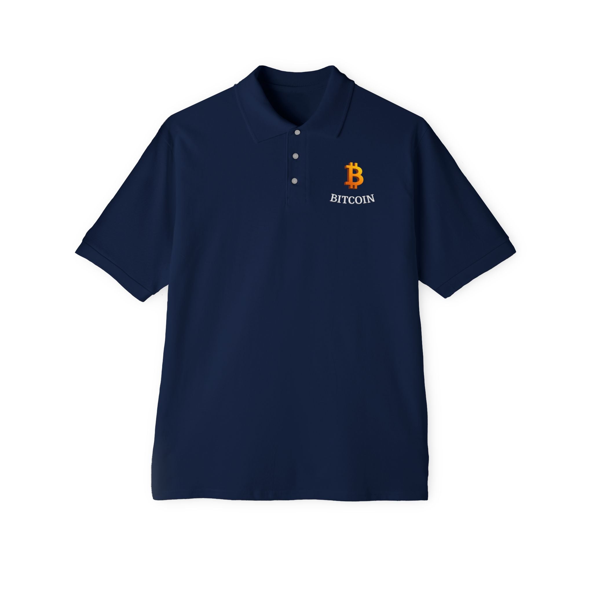 Bitcoin Polo Shirt Crypto Golf Polo BTC Logo Shirt Bitcoin Cryptocurrency Polo Gift Digital Currency Merch 6 colors 100% cotton