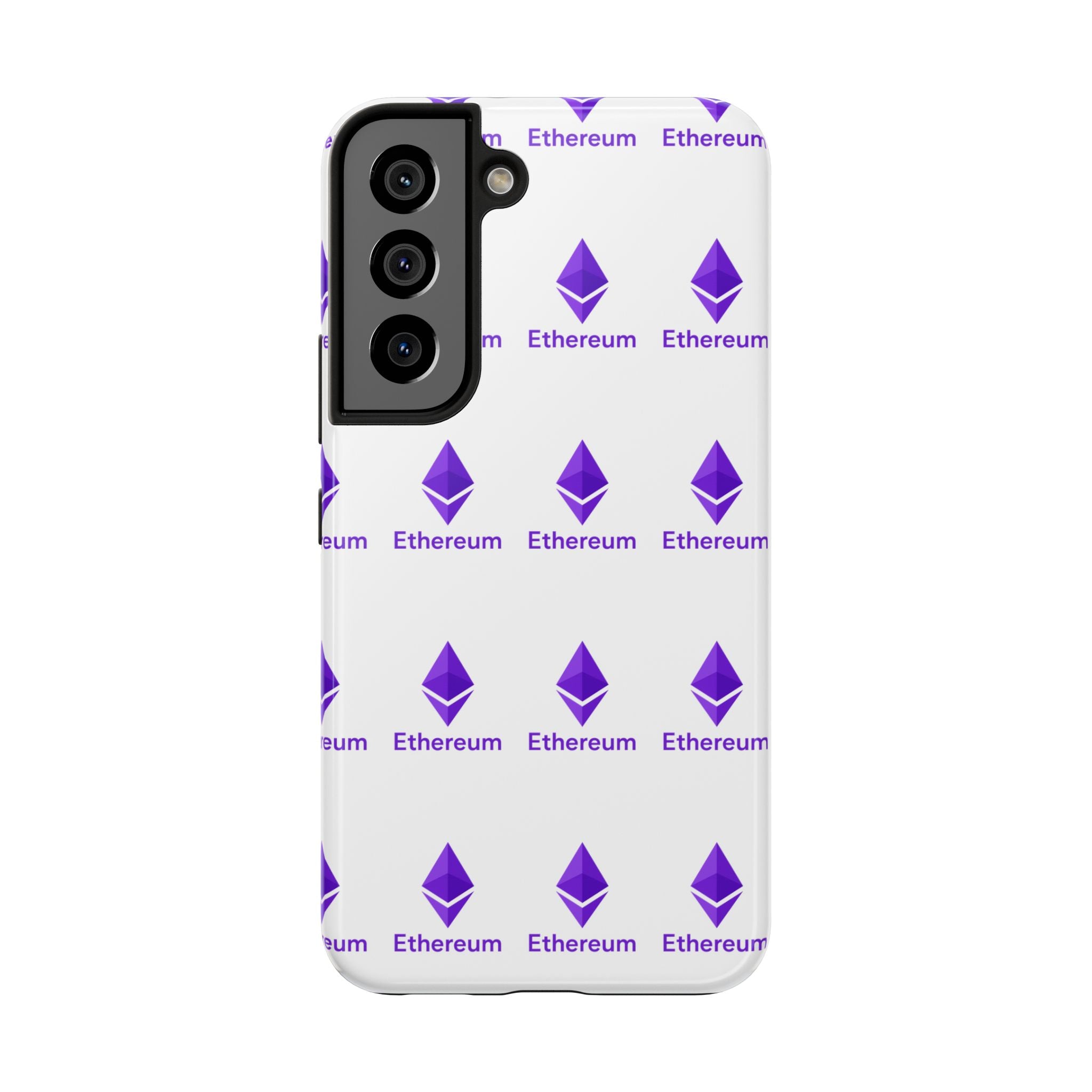 Ethereum Tough Phone Case Crypto iPhone Samsung Case Glossy Protective Phone Cover Impact Resistant ETH Case