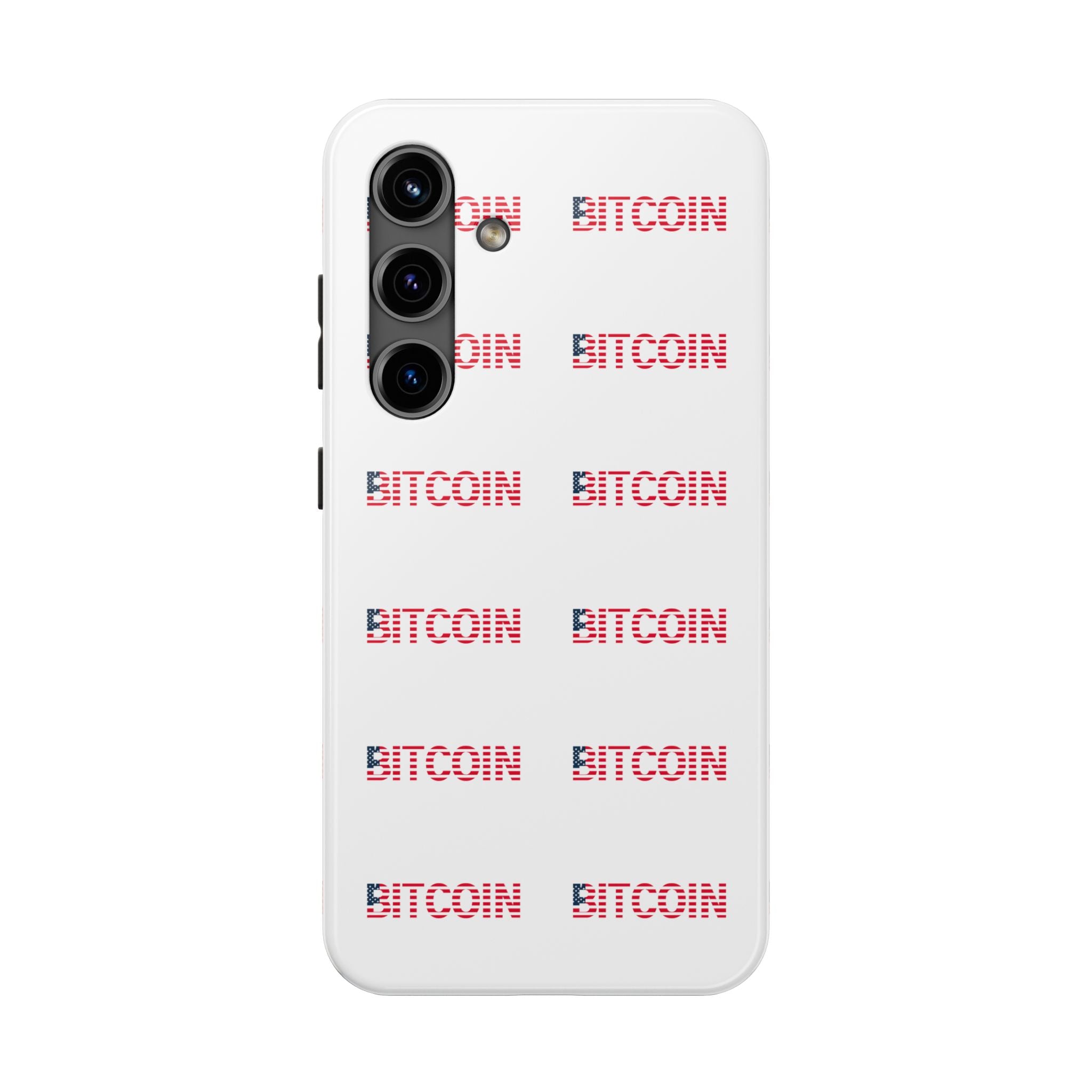 Bitcoin Tough Phone Case Crypto Phone Case iPhone and Samsung Case Glossy Protective Cover Bitcoin Logo Case