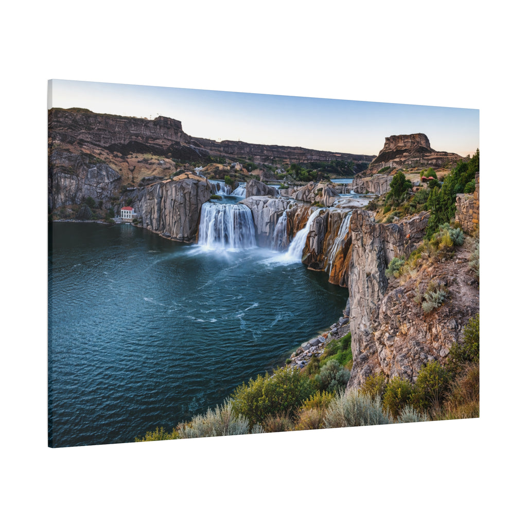 Shoshone Falls Canvas Twin Falls Waterfall Wall Art Snake River Canyon Landscape Large Scenic Home Decor Stretched 1.25 6 Sizes