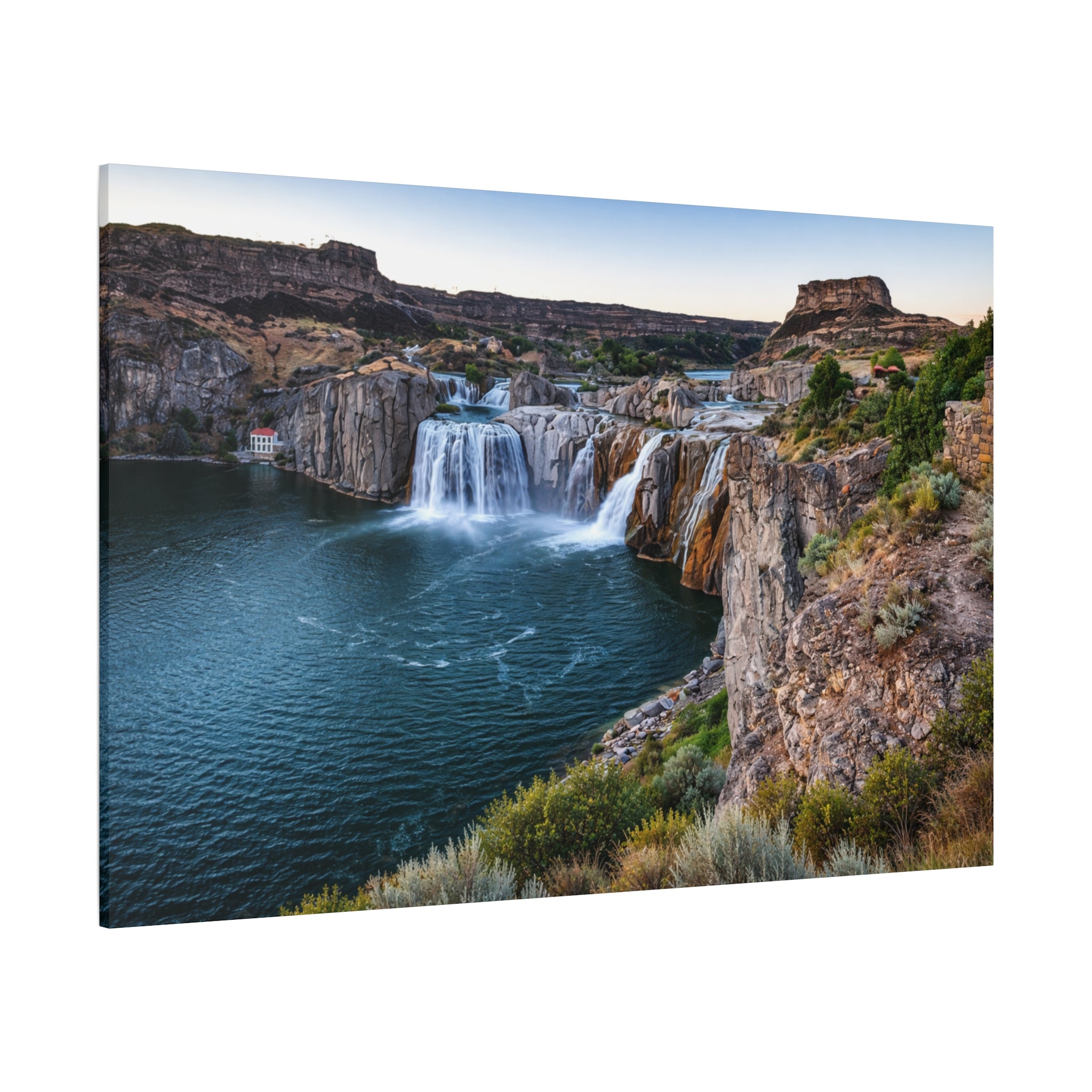 Shoshone Falls Canvas Twin Falls Waterfall Wall Art Snake River Canyon Landscape Large Scenic Home Decor Stretched 1.25 6 Sizes