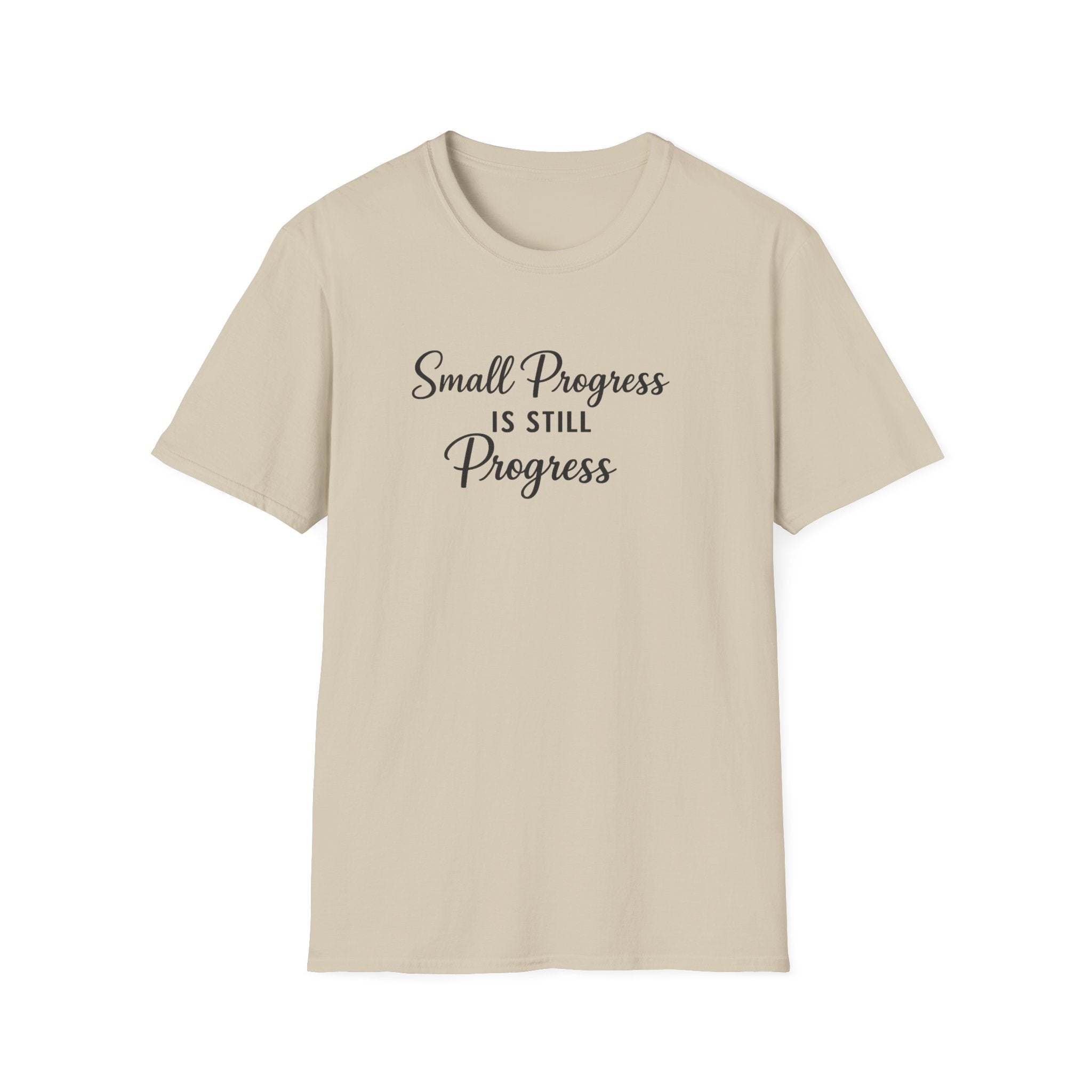 Small Progress Is Still Progress Shirt Minimalistisches Inspirations-T-Shirt Alltags-Ermutigungsgeschenk 7 Farben 100% Baumwolle