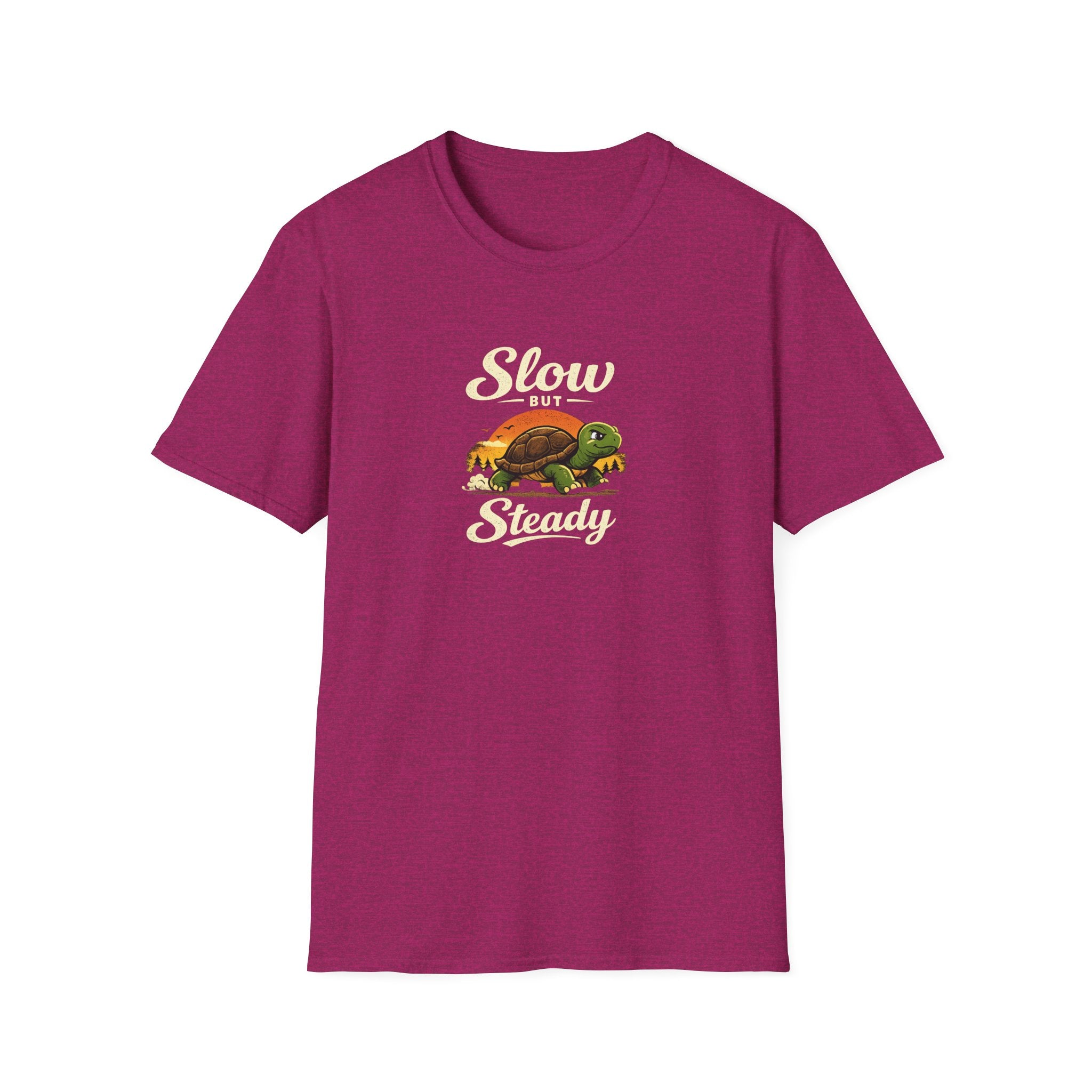 Slow But Steady Turtle T-Shirt Motivational Vintage Animal Graphic Tee Progress Over Speed Shirt 8 colors 100% cotton
