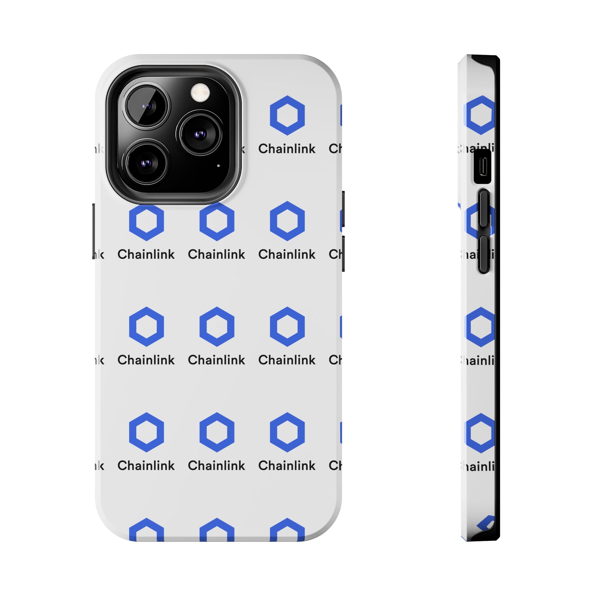 Chainlink Tough Phone Case LINK Crypto Phone Case iPhone and Samsung Case Glossy Protective Cover Chainlink Logo Case