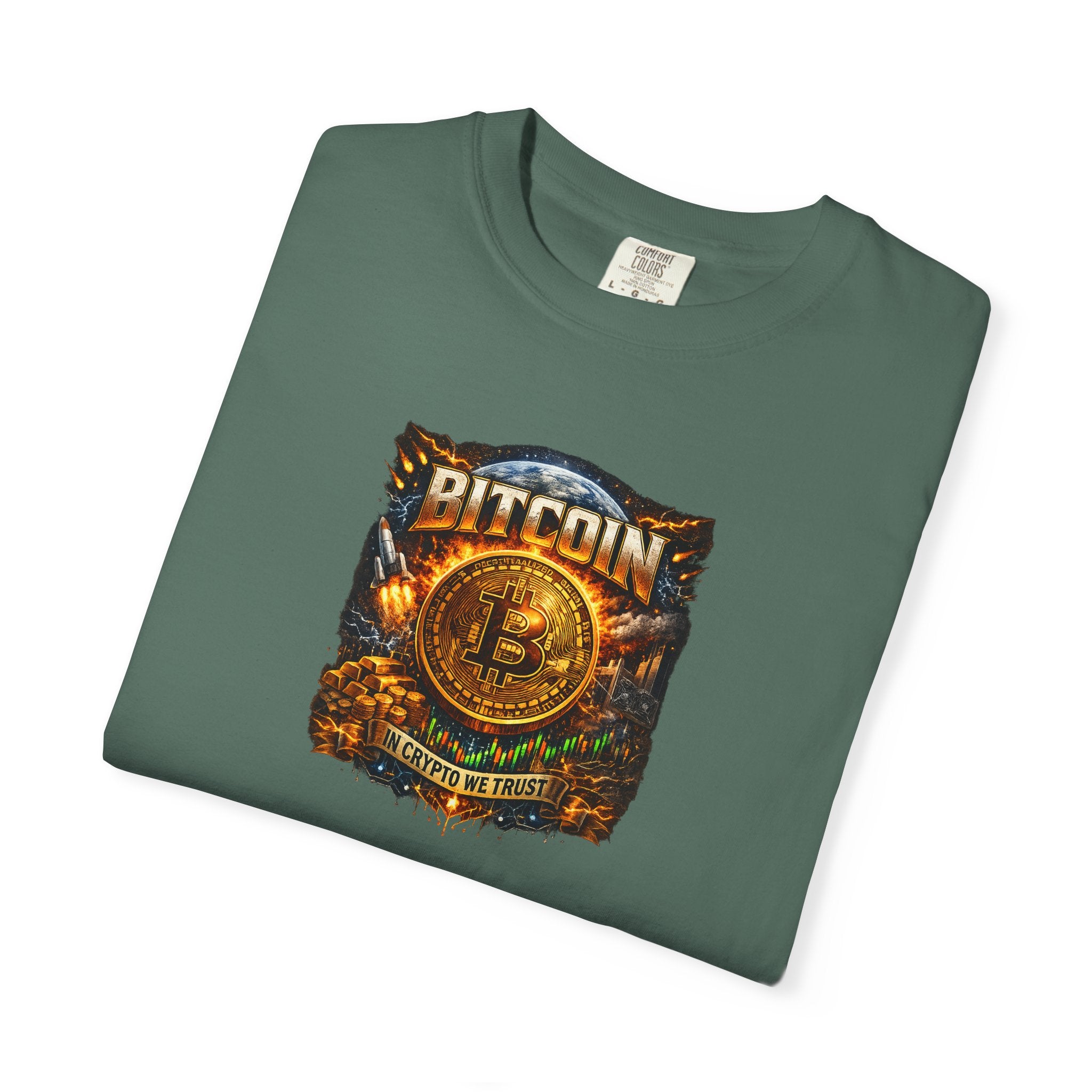 Bitcoin T-Shirt Crypto Investor Shirt In Crypto We Trust Tee Gift for Crypto Trader BTC Lover Apparel 4 colors 100% cotton